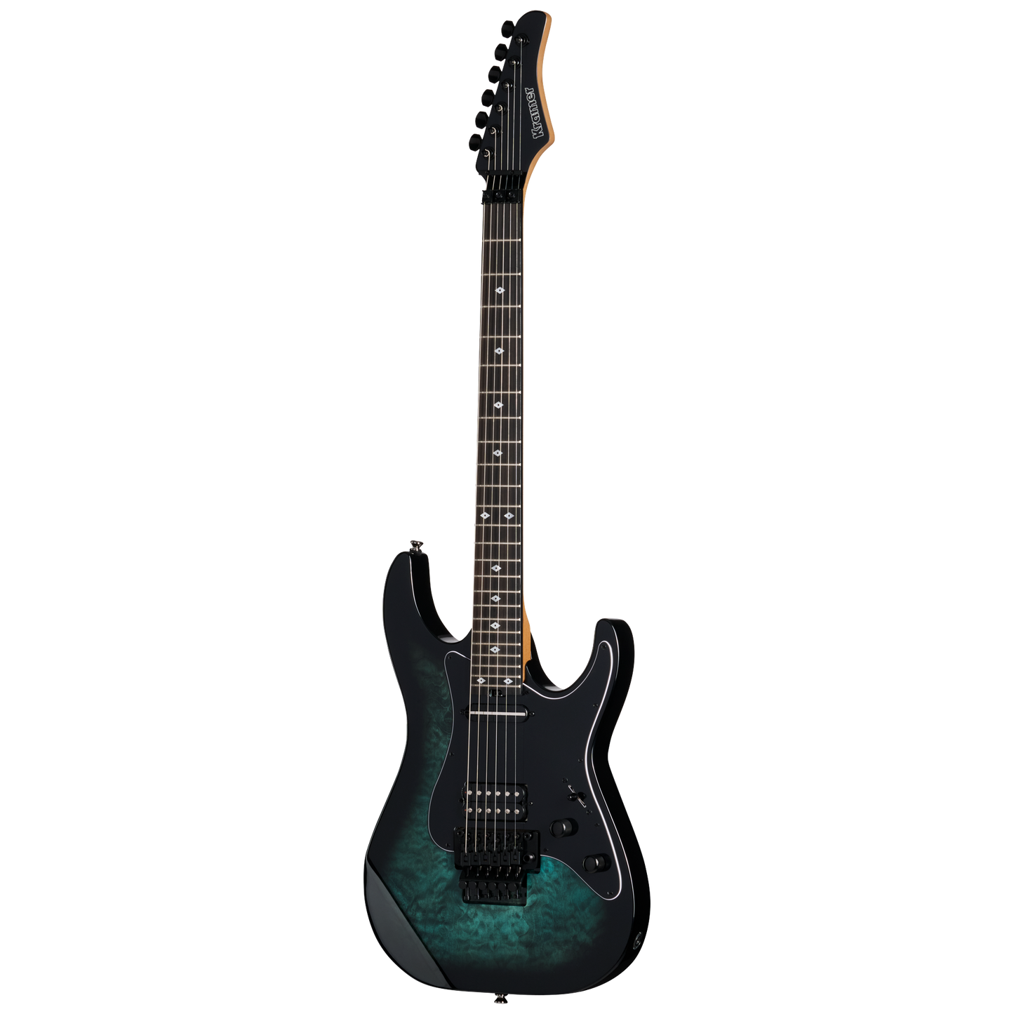 Kramer Volante Quilt HSFR, Aqua Burst Electric Guitar Kramer