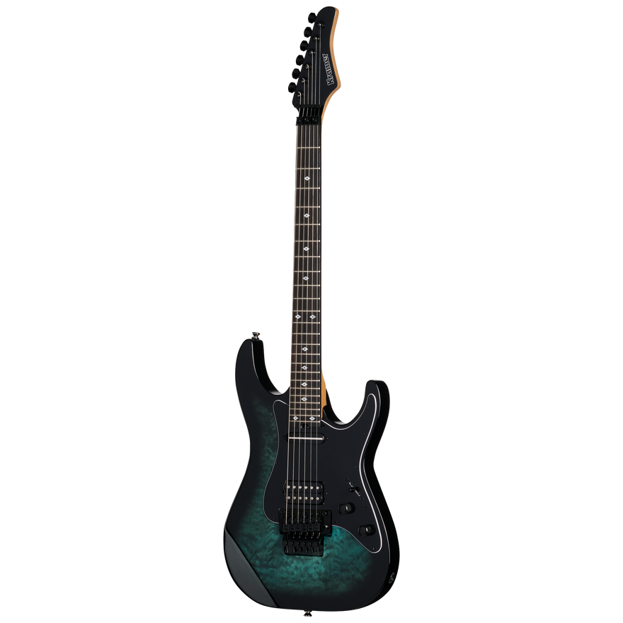 Kramer Volante Quilt HSFR, Aqua Burst Electric Guitar Kramer