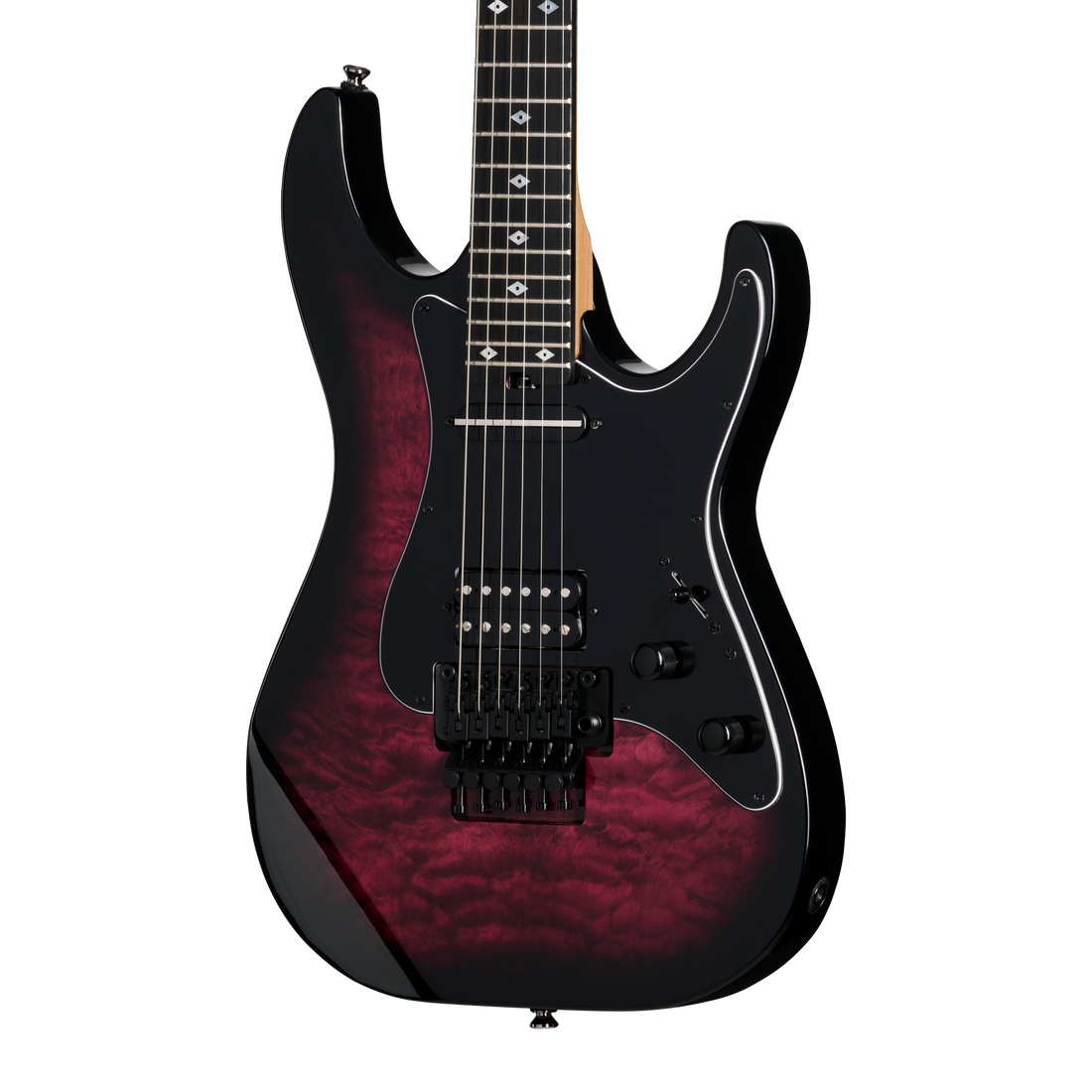 Kramer Volante Quilt HSFR, Magenta Burst Electric Guitar Kramer