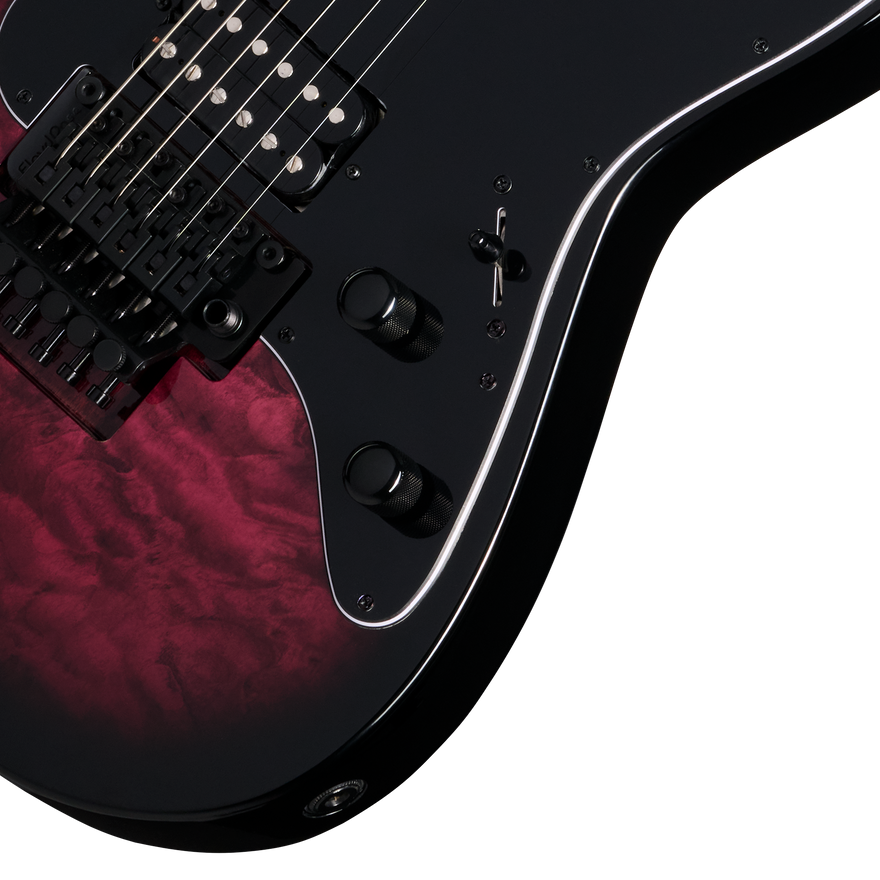 Kramer Volante Quilt HSFR, Magenta Burst Electric Guitar Kramer