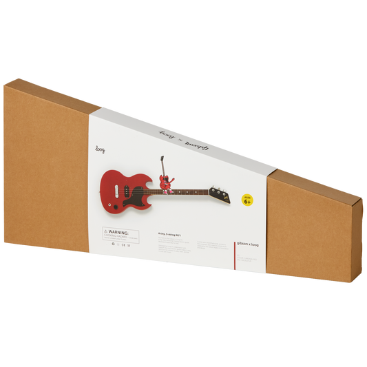 Gibson x Loog 3-String SG, Cardinal Red Electric Guitar Gibson