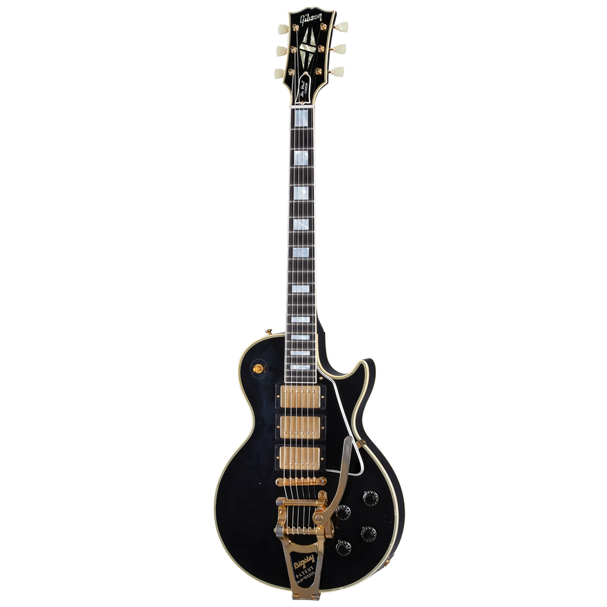 Gibson Custom 1957 Les Paul Custom Reissue 3-Pickup Bigsby, Light Aged, Ebony Electric Guitar Gibson Custom