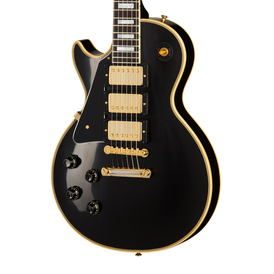 Gibson Custom 1957 Les Paul Custom Reissue 3-Pickup, Left-Handed, Ebony Electric Guitar Gibson Custom