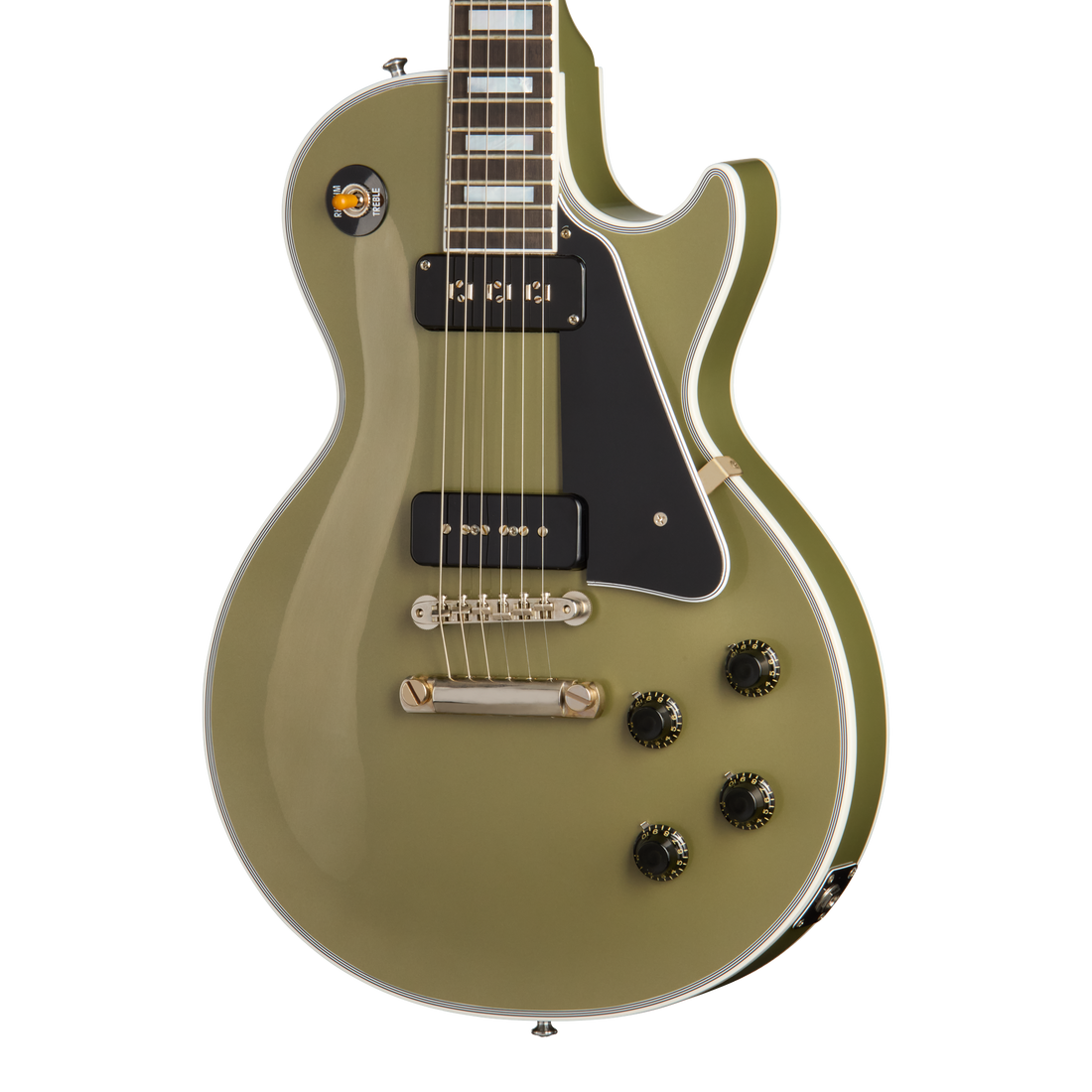 Gibson Custom 1954 Les Paul Custom Reissue, Moss Mist Electric Guitar Gibson Custom