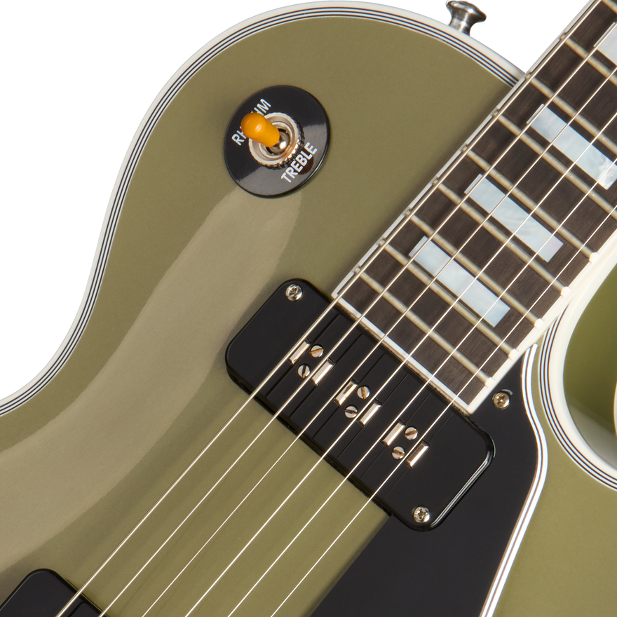 Gibson Custom 1954 Les Paul Custom Reissue, Moss Mist Electric Guitar Gibson Custom