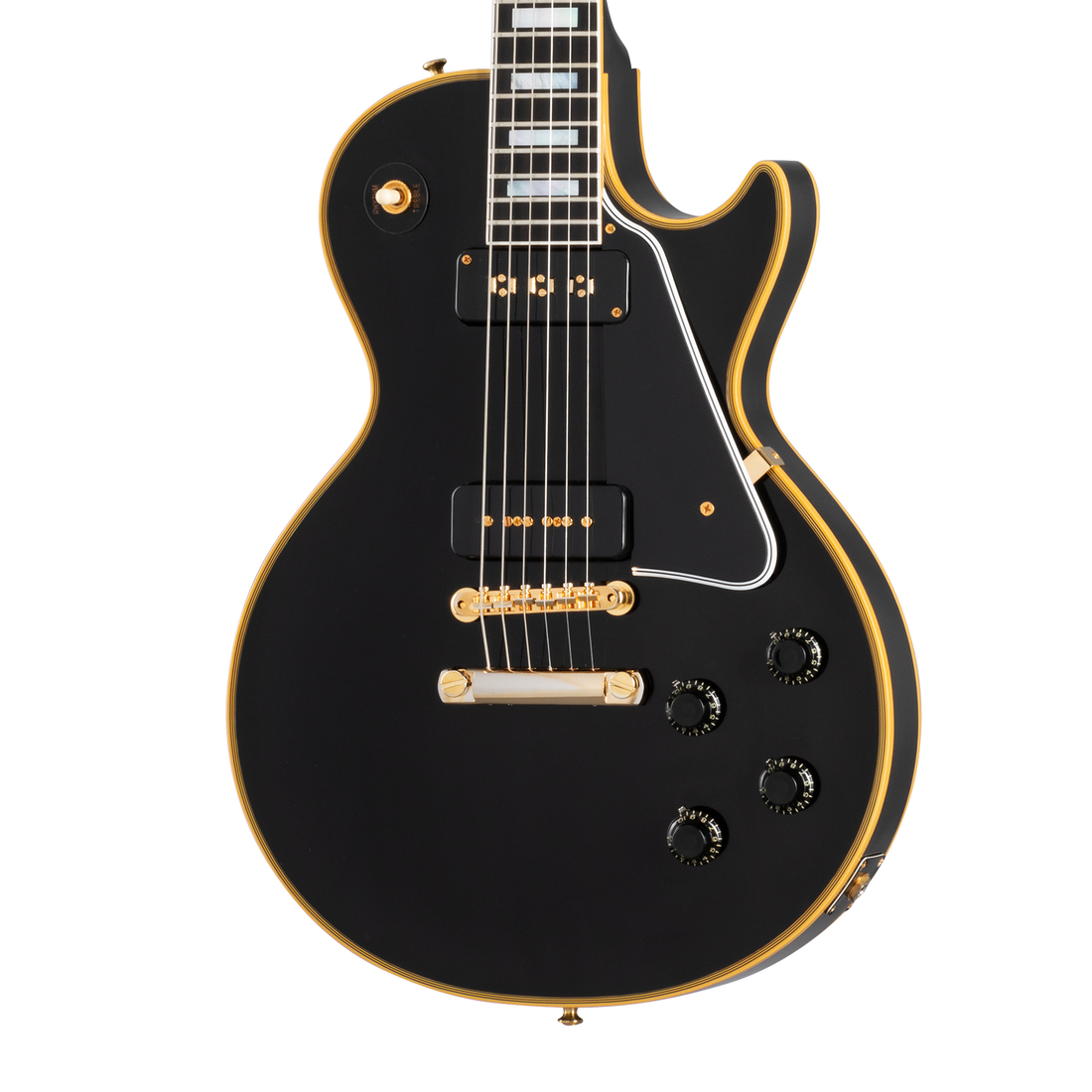 Gibson Custom 1954 Les Paul Custom Staple Pickup Reissue VOS, Ebony Electric Guitar Gibson Custom