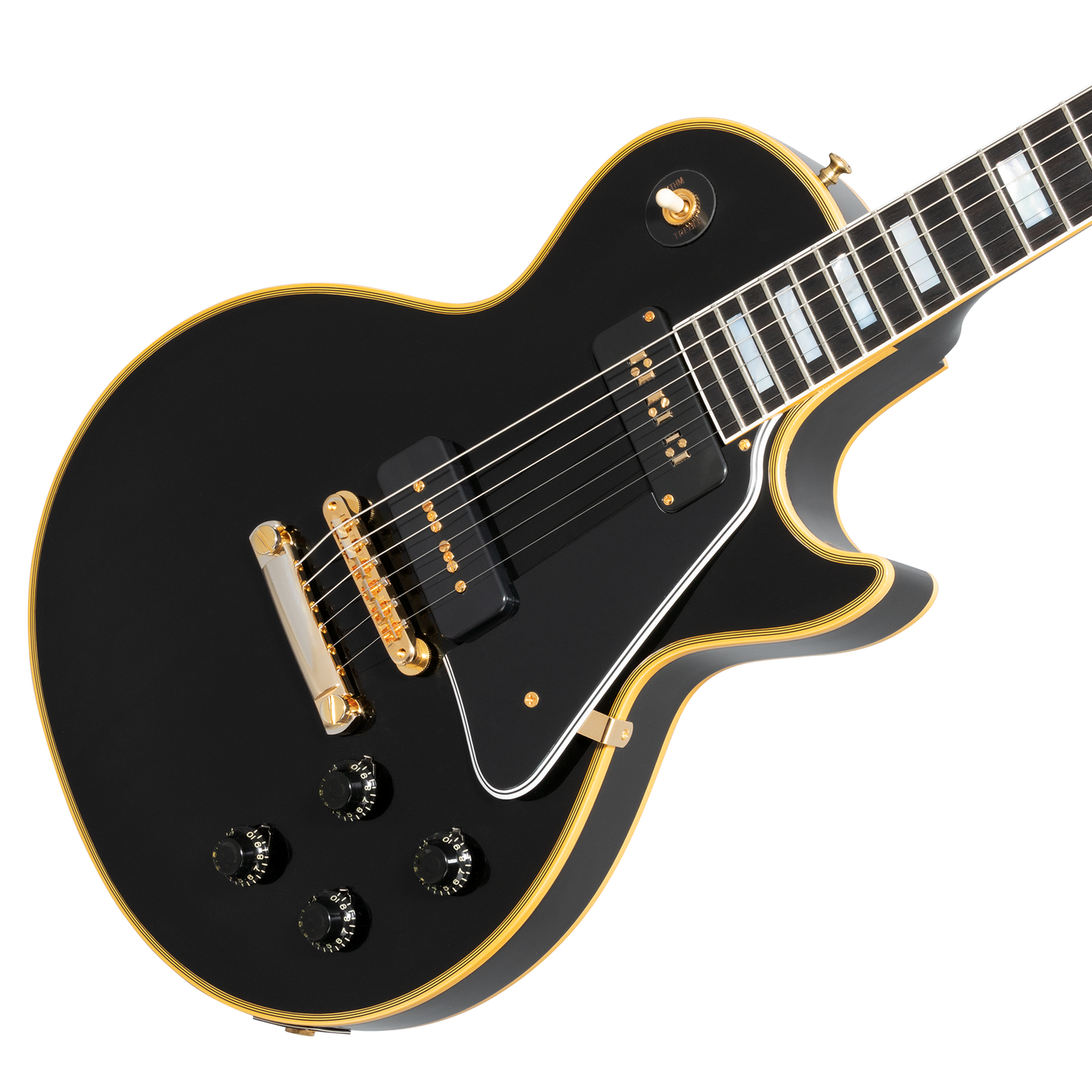 Gibson Custom 1954 Les Paul Custom Staple Pickup Reissue VOS, Ebony Electric Guitar Gibson Custom