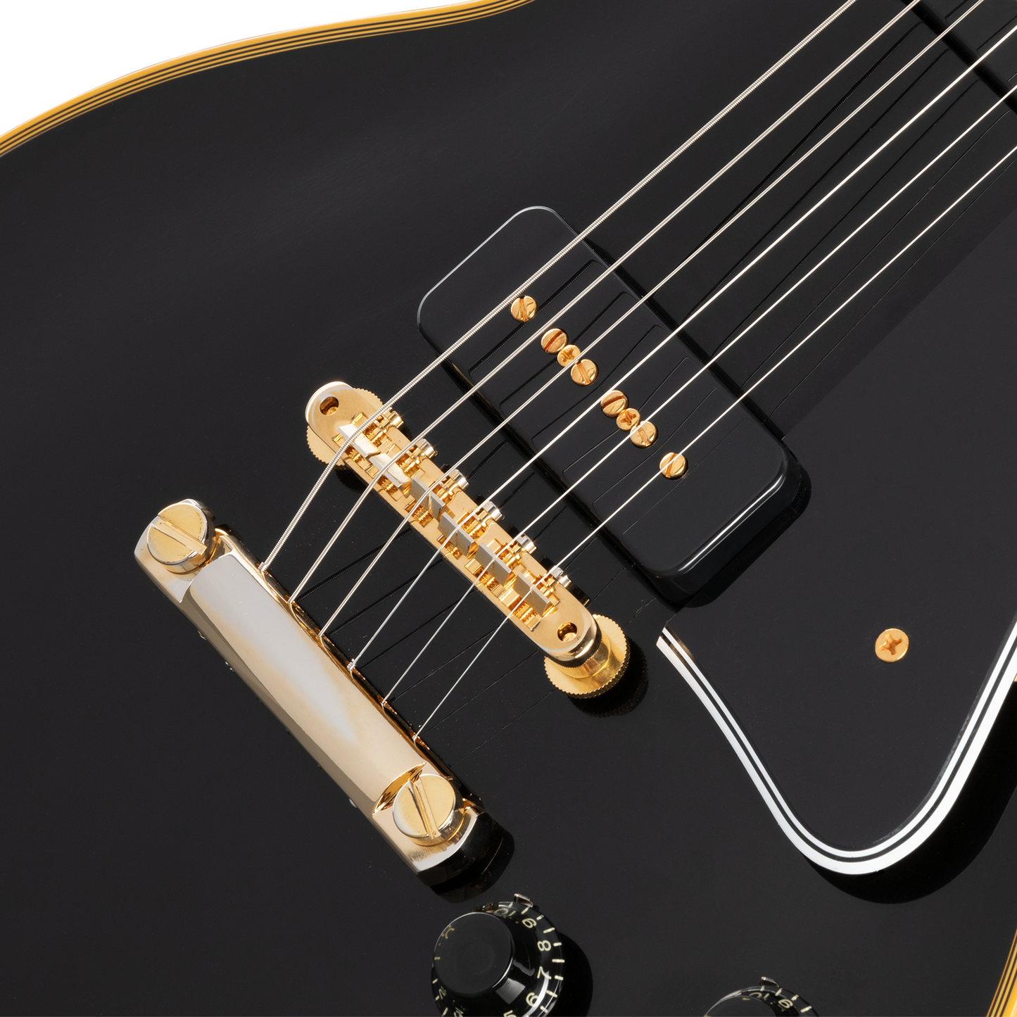 Gibson Custom 1954 Les Paul Custom Staple Pickup Reissue VOS, Ebony Electric Guitar Gibson Custom