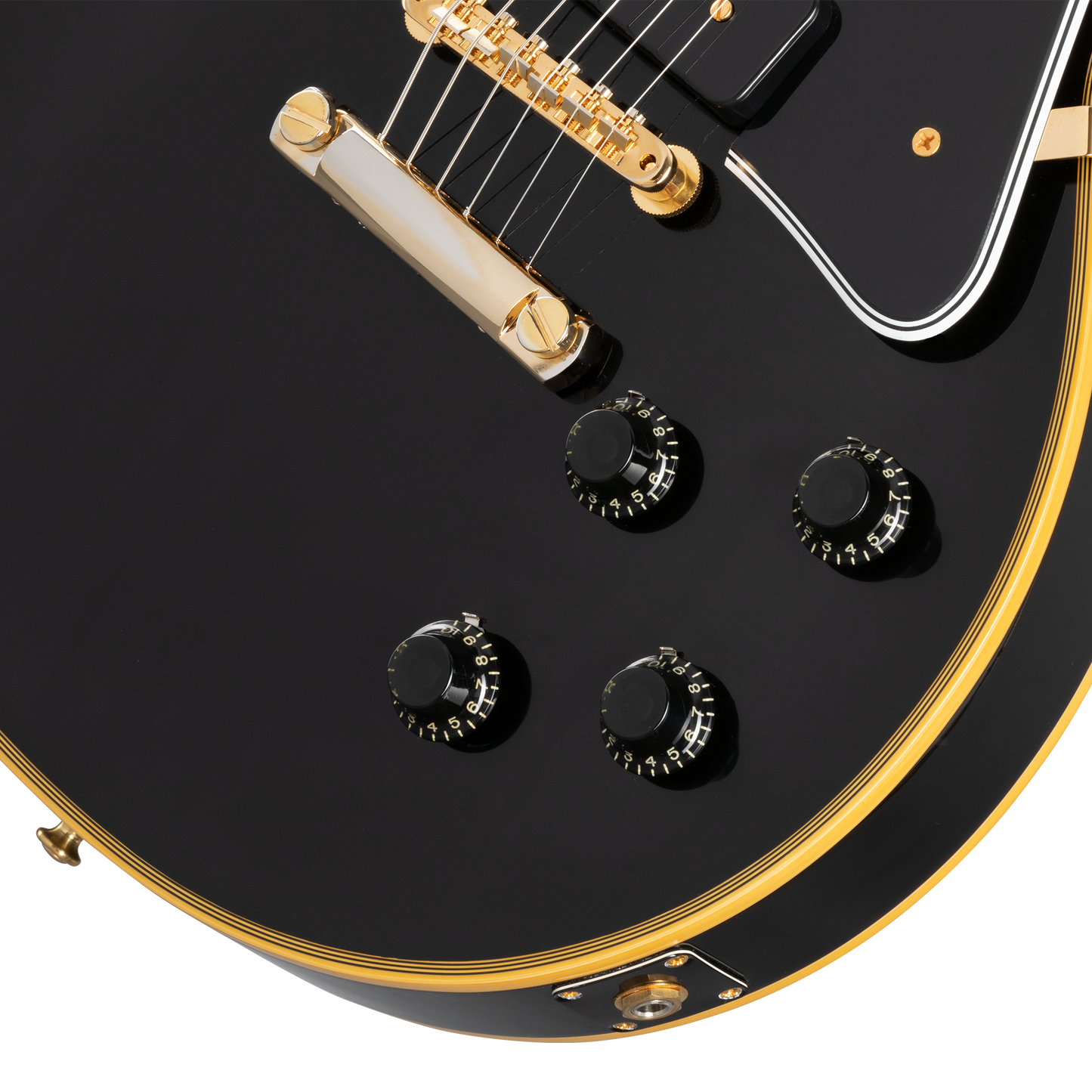 Gibson Custom 1954 Les Paul Custom Staple Pickup Reissue VOS, Ebony Electric Guitar Gibson Custom
