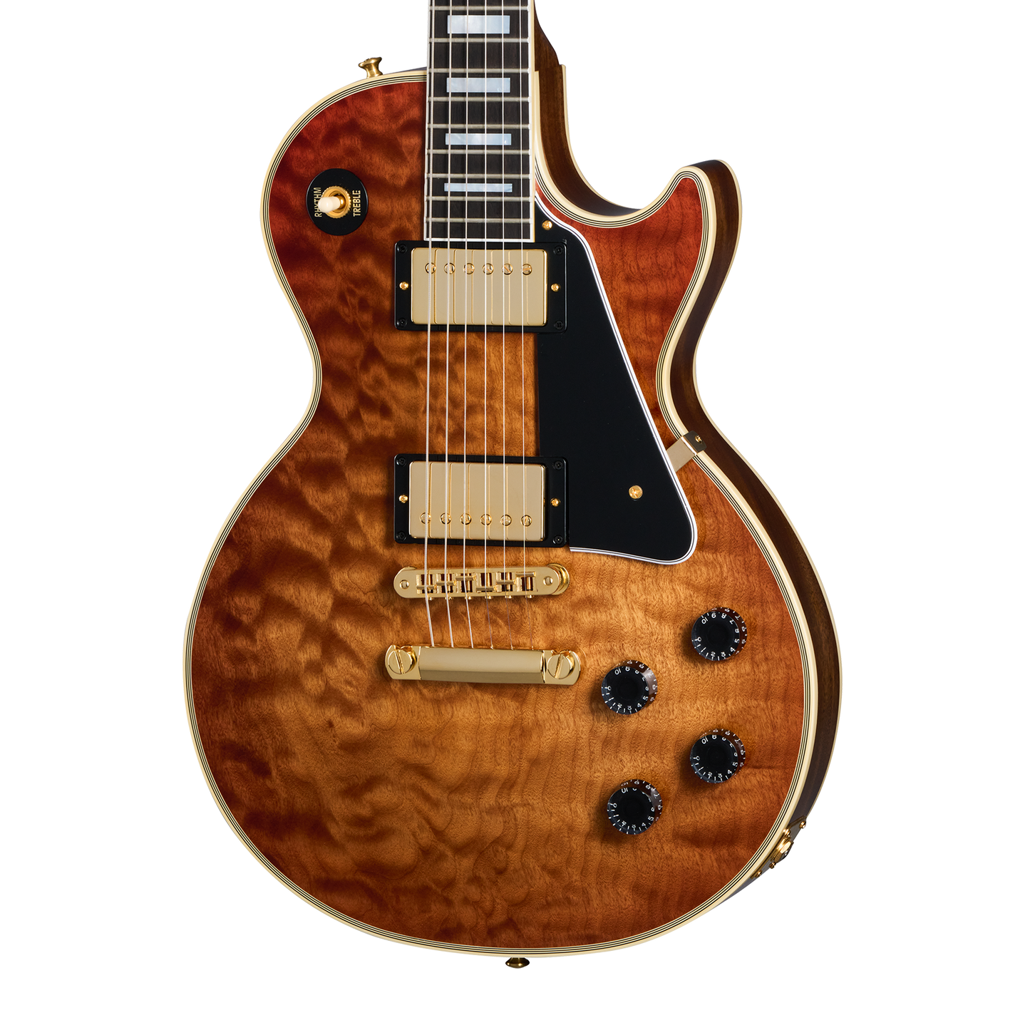 Gibson Custom Les Paul Custom 1-Piece AAA Quilt Maple Top, Faded Pecan Electric Guitar Gibson Custom