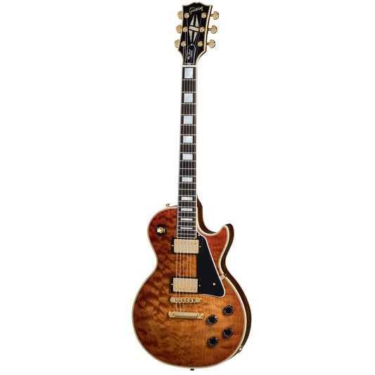 Gibson Custom Les Paul Custom 1-Piece AAA Quilt Maple Top, Faded Pecan Electric Guitar Gibson Custom