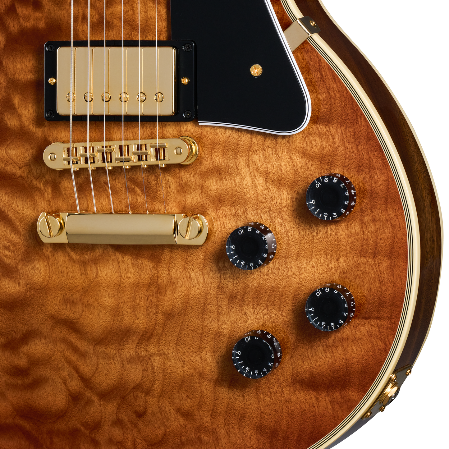Gibson Custom Les Paul Custom 1-Piece AAA Quilt Maple Top, Faded Pecan Electric Guitar Gibson Custom