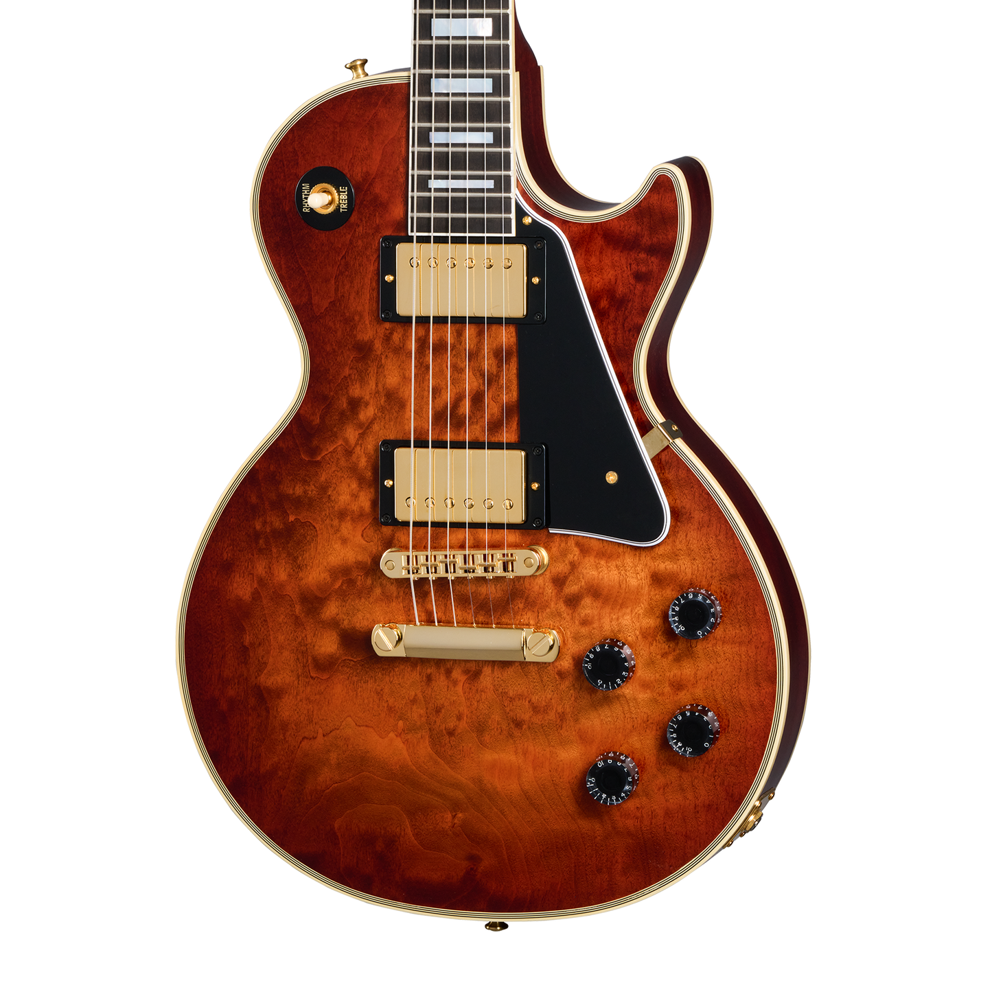 Gibson Custom Les Paul Custom 1-Piece 5A Quilt Maple Top, Orange Twilight Fade Electric Guitar Gibson Custom