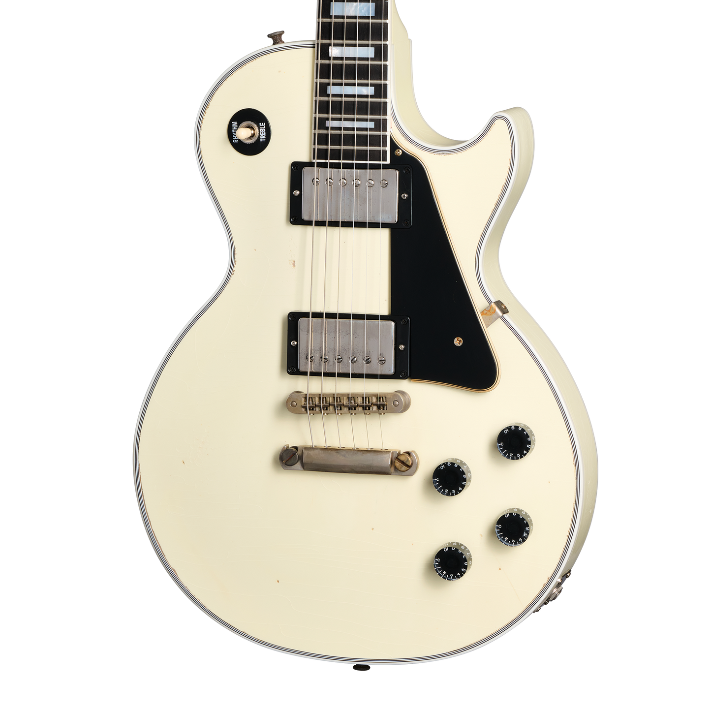 Gibson Custom Les Paul Custom, Heavy Aged, Classic White Electric Guitar Gibson Custom