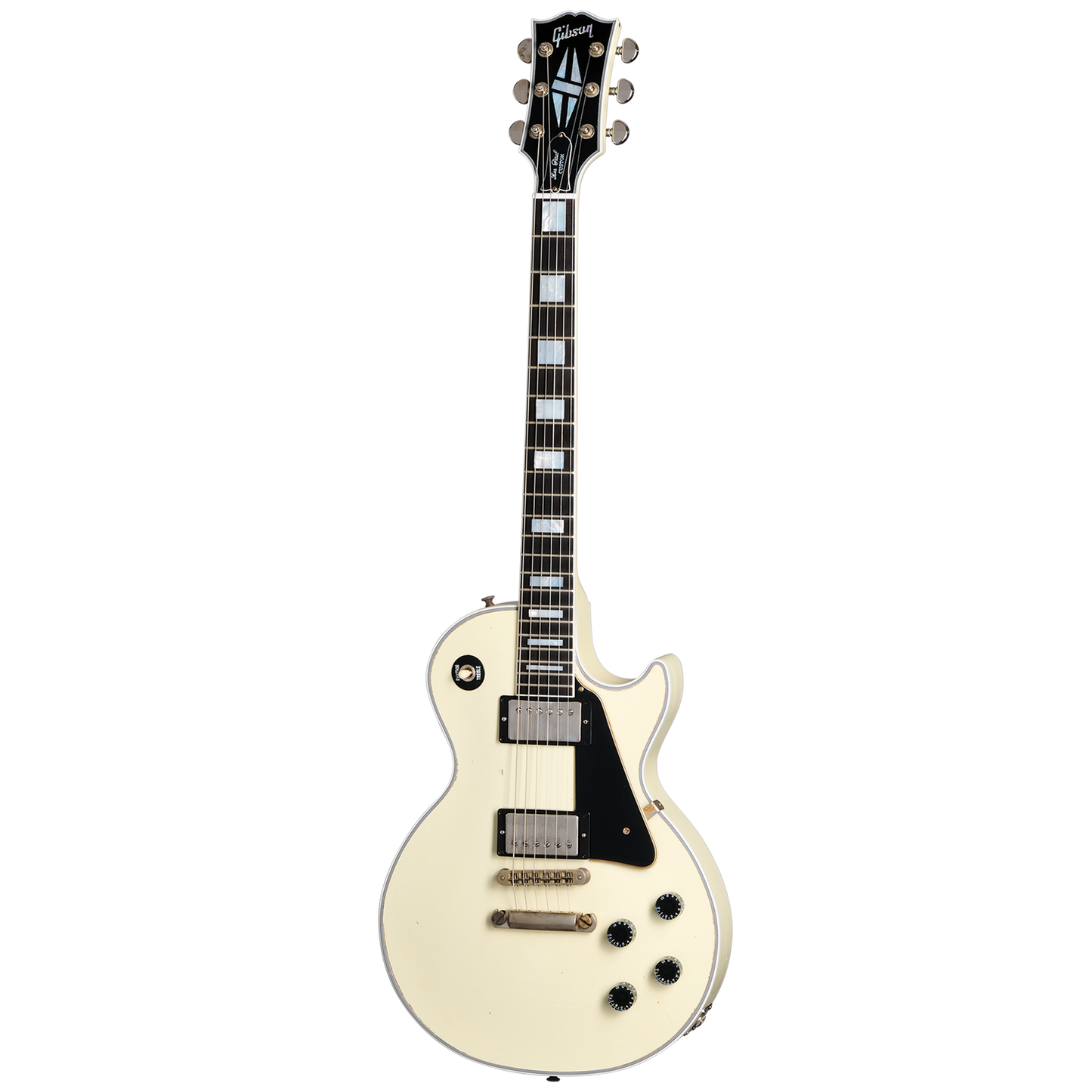 Gibson Custom Les Paul Custom, Heavy Aged, Classic White Electric Guitar Gibson Custom