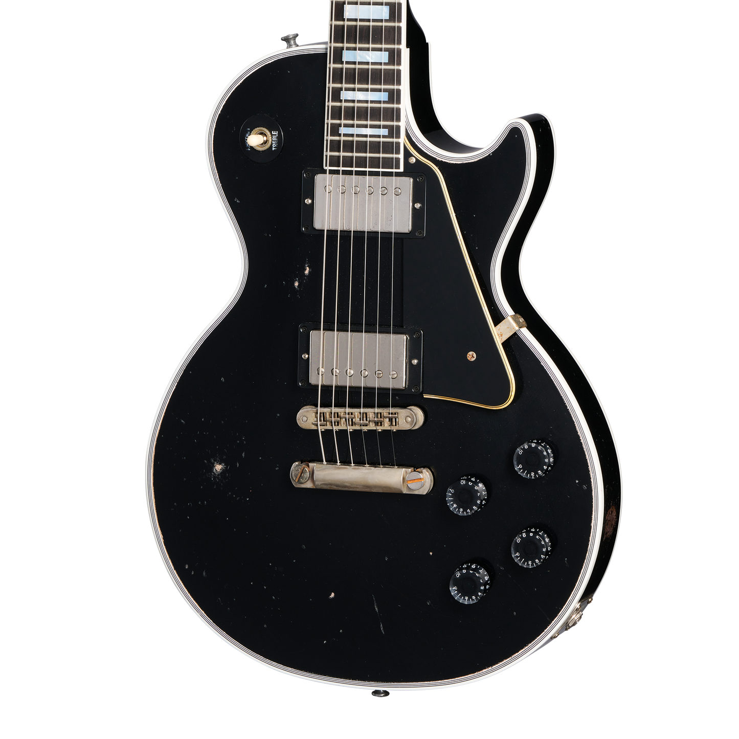 Gibson Custom Les Paul Custom, Heavy Aged, Ebony Electric Guitar Gibson Custom