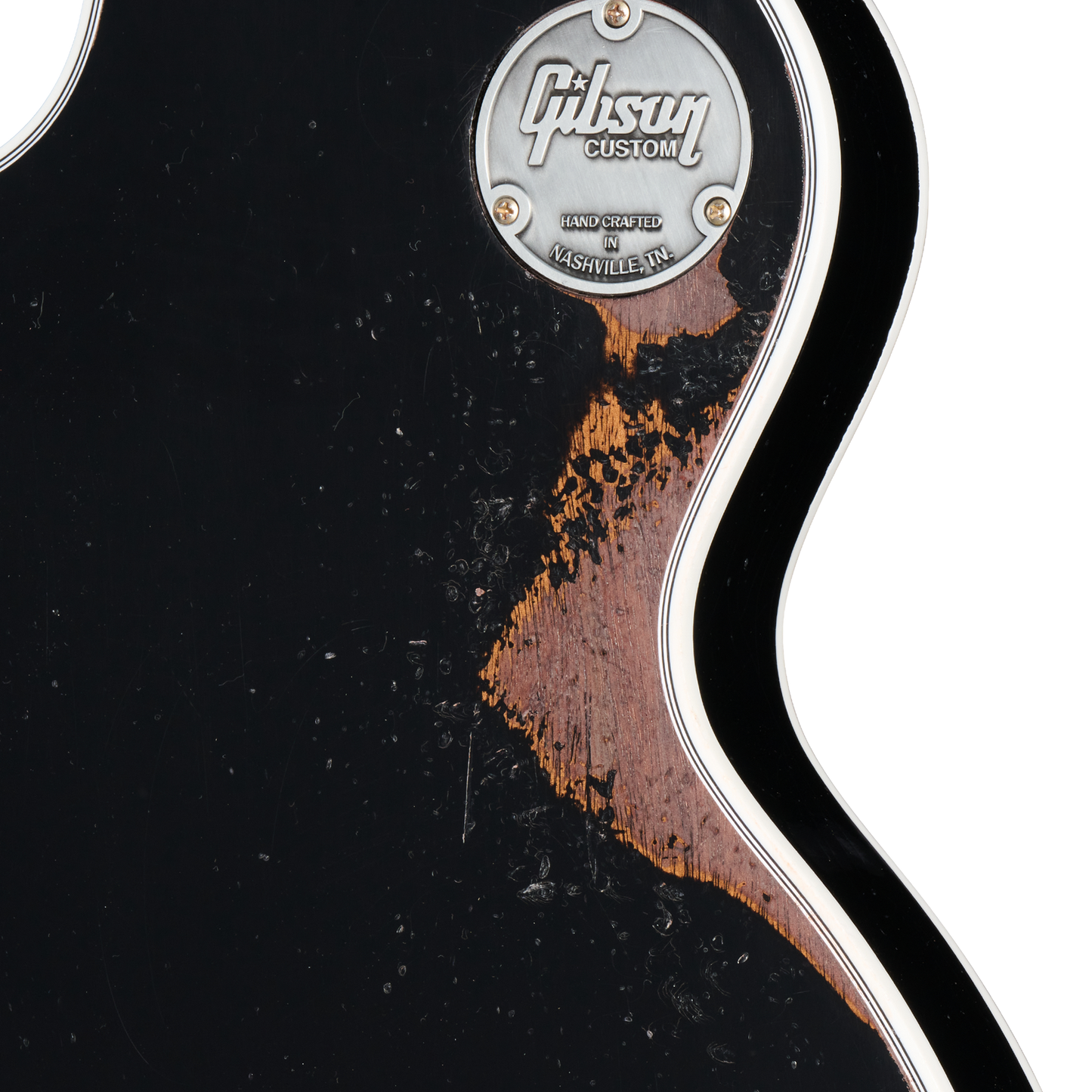 Gibson Custom Les Paul Custom, Heavy Aged, Ebony Electric Guitar Gibson Custom
