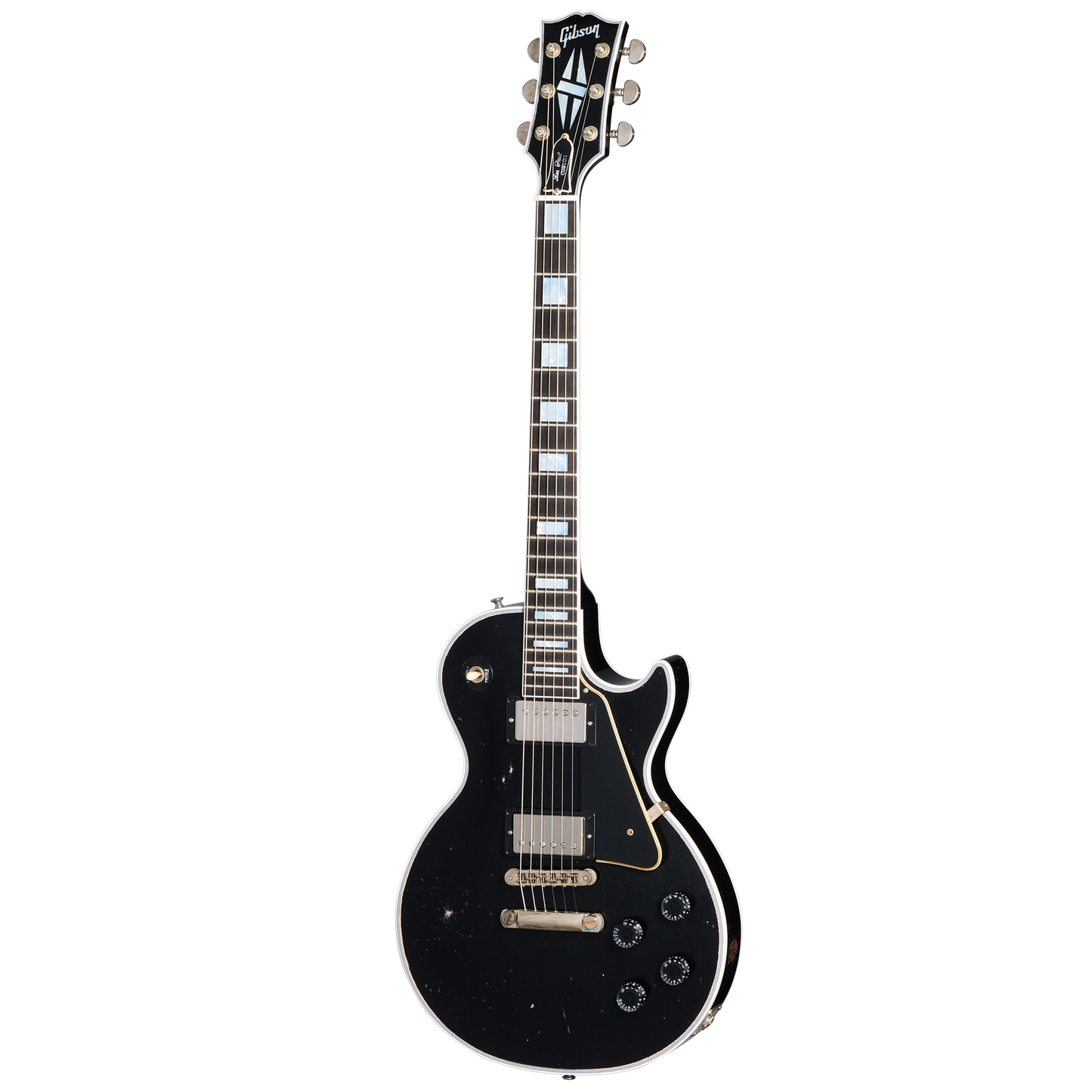 Gibson Custom Les Paul Custom, Heavy Aged, Ebony Electric Guitar Gibson Custom