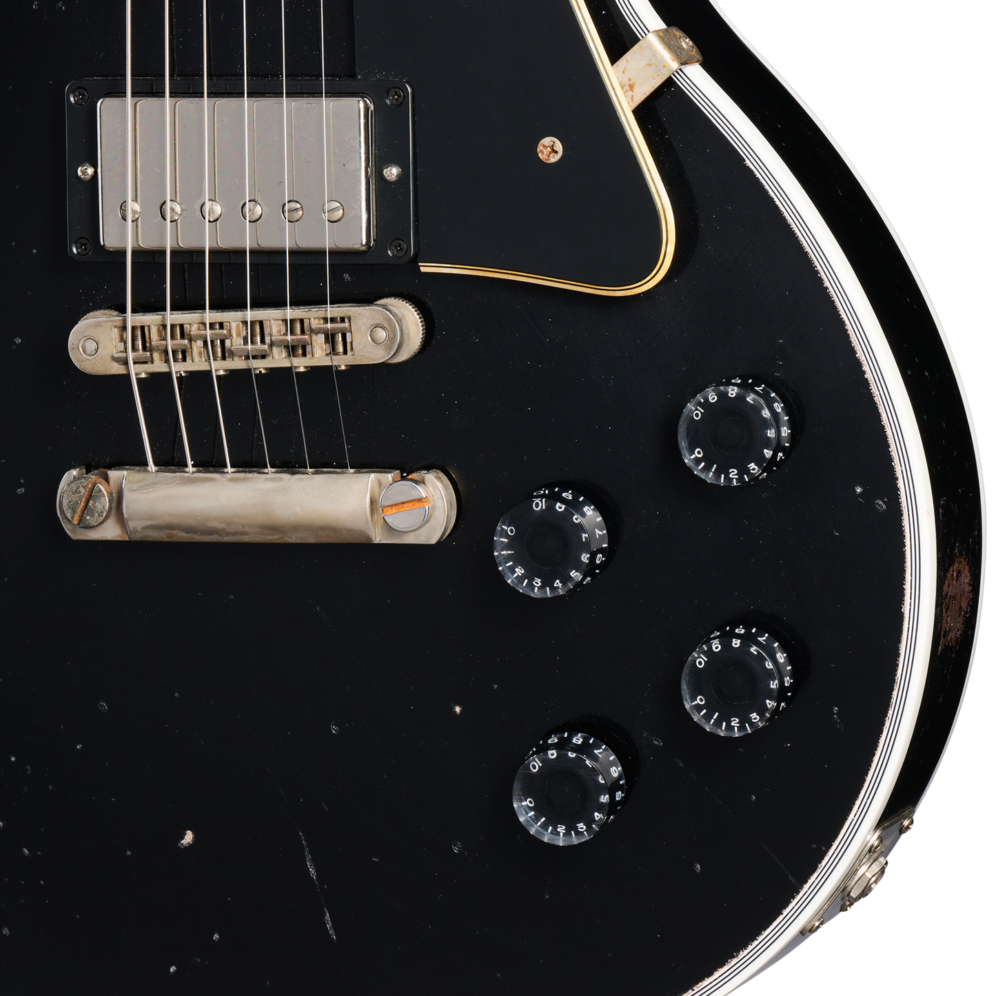 Gibson Custom Les Paul Custom, Heavy Aged, Ebony Electric Guitar Gibson Custom