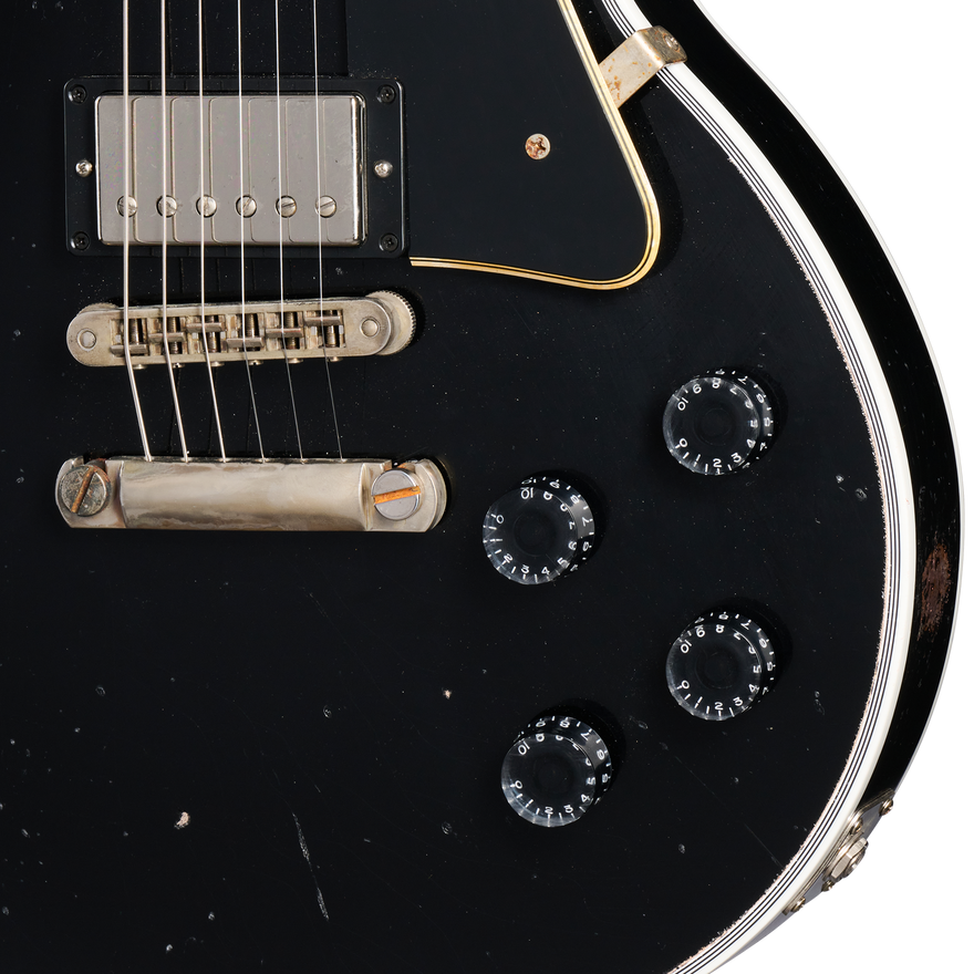 Gibson Custom Les Paul Custom, Heavy Aged, Ebony Electric Guitar Gibson Custom
