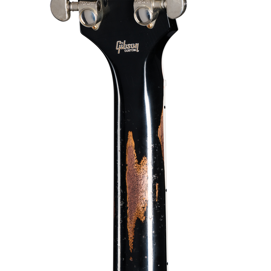 Gibson Custom Les Paul Custom, Heavy Aged, Ebony Electric Guitar Gibson Custom