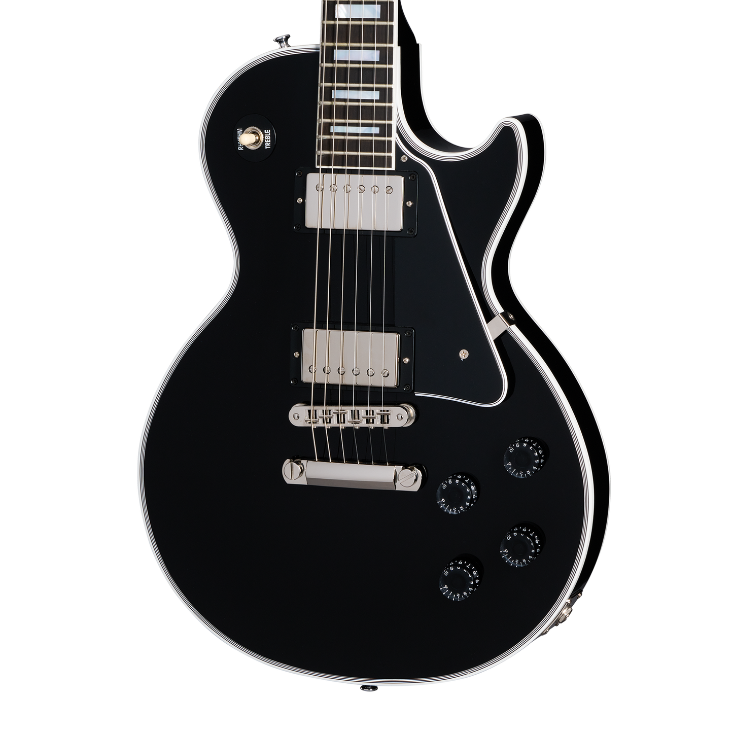 Gibson Custom Les Paul Custom, Nickel Hardware, Ebony Electric Guitar Gibson Custom