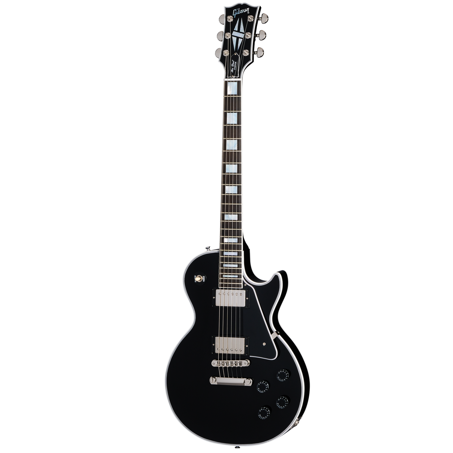 Gibson Custom Les Paul Custom, Nickel Hardware, Ebony Electric Guitar Gibson Custom