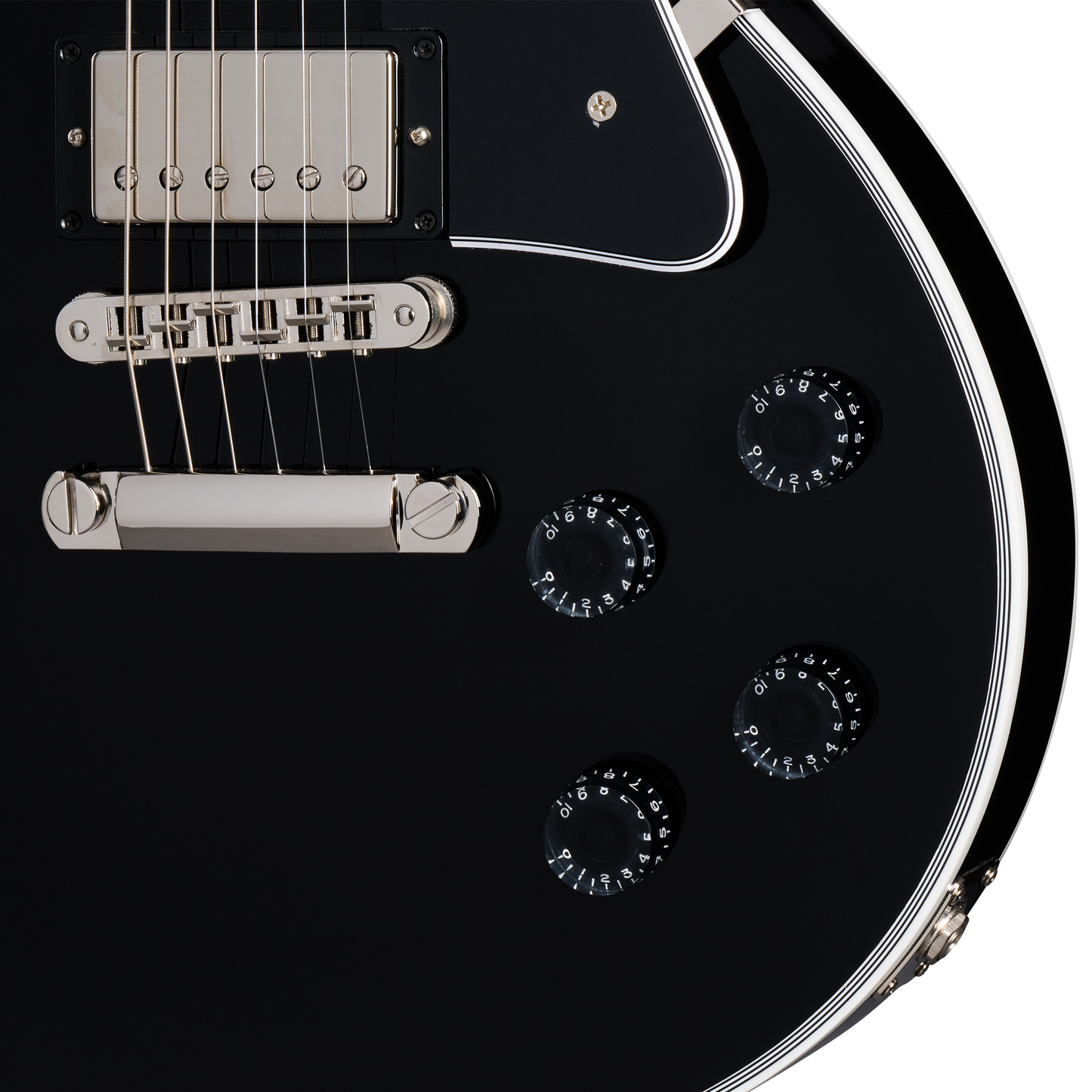Gibson Custom Les Paul Custom, Nickel Hardware, Ebony Electric Guitar Gibson Custom