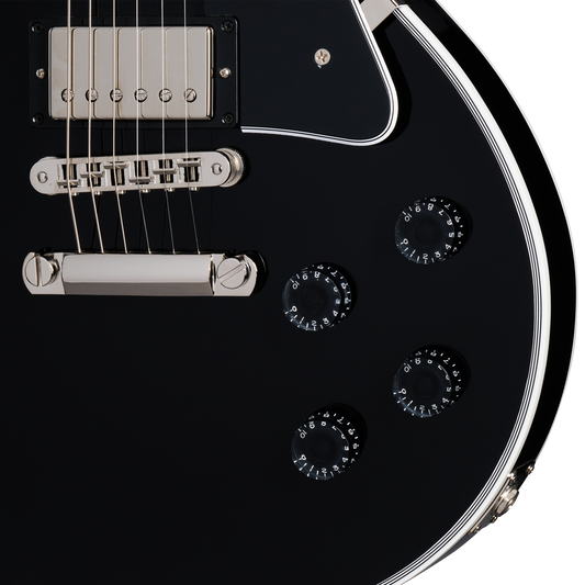 Gibson Custom Les Paul Custom, Nickel Hardware, Ebony, Exclusive Electric Guitar Gibson Custom