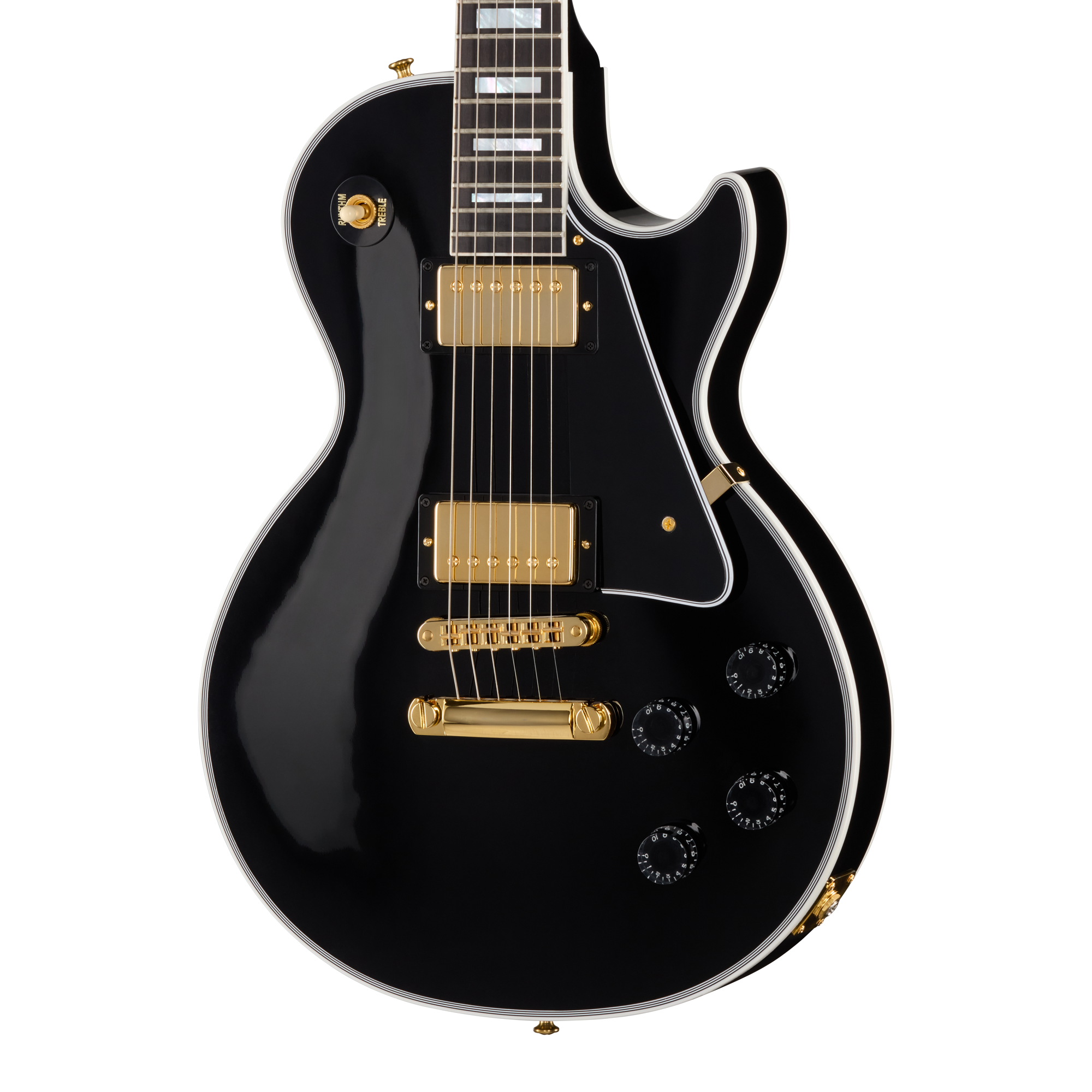 ギター Gibson Les Paul Custom Gibson Custom Les Paul Custom Long Scale, Ebony