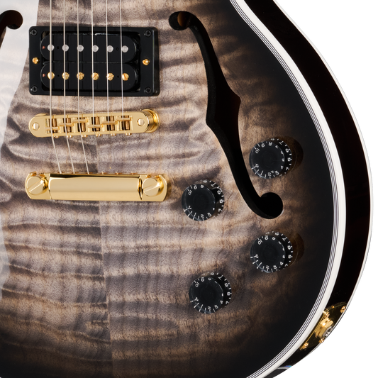 Gibson Custom Les Paul Custom 5A Quilt with F-Holes, Cobra Burst Electric Guitar Gibson Custom