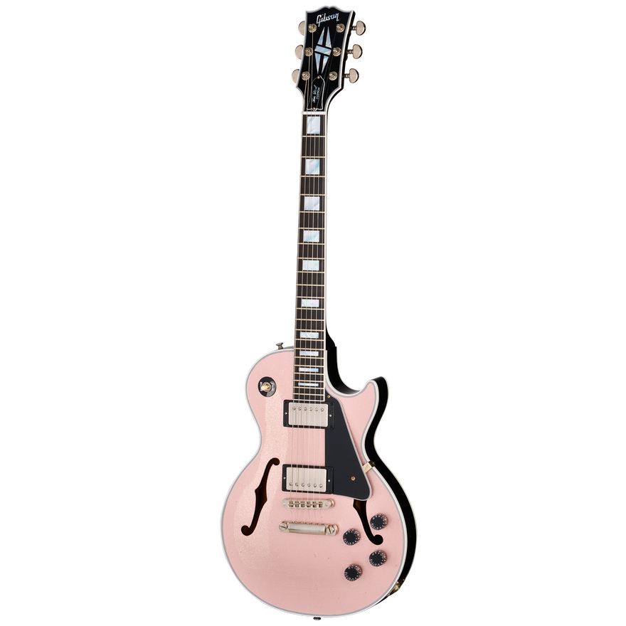 Gibson Custom Les Paul Custom with F-Holes, Light Aged, Champagne Sparkle Electric Guitar Gibson Custom