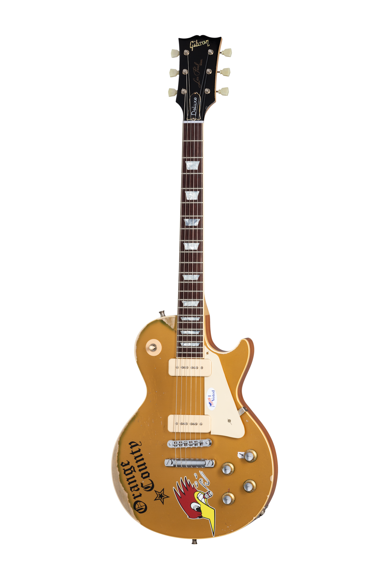 Gibson Custom Mike Ness 1976 Les Paul Deluxe (Aged), Gold Electric Guitar Gibson Custom