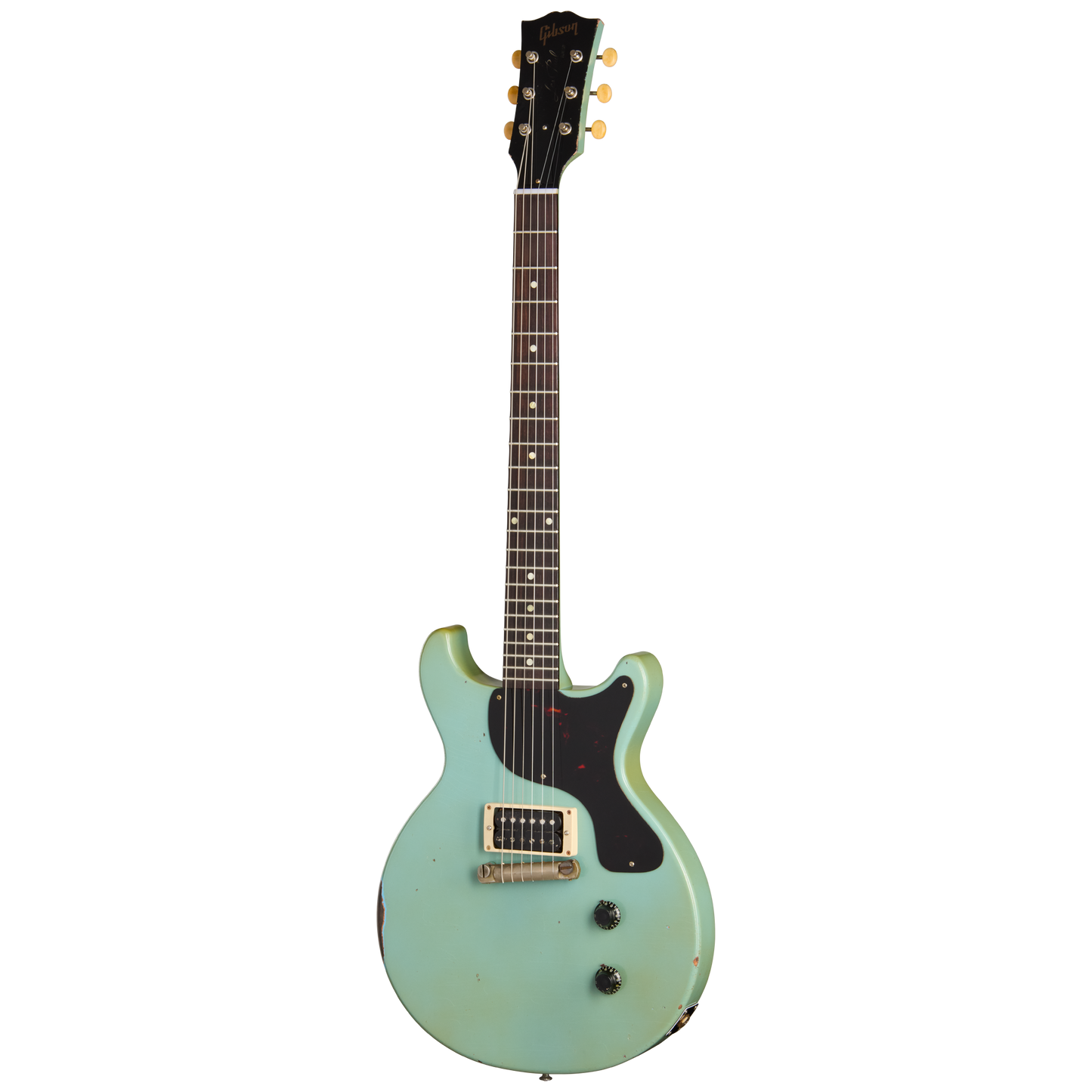 Gibson Custom 1958 Les Paul Junior Reissue, Heavy Aged, Maui Blue Electric Guitar Gibson Custom