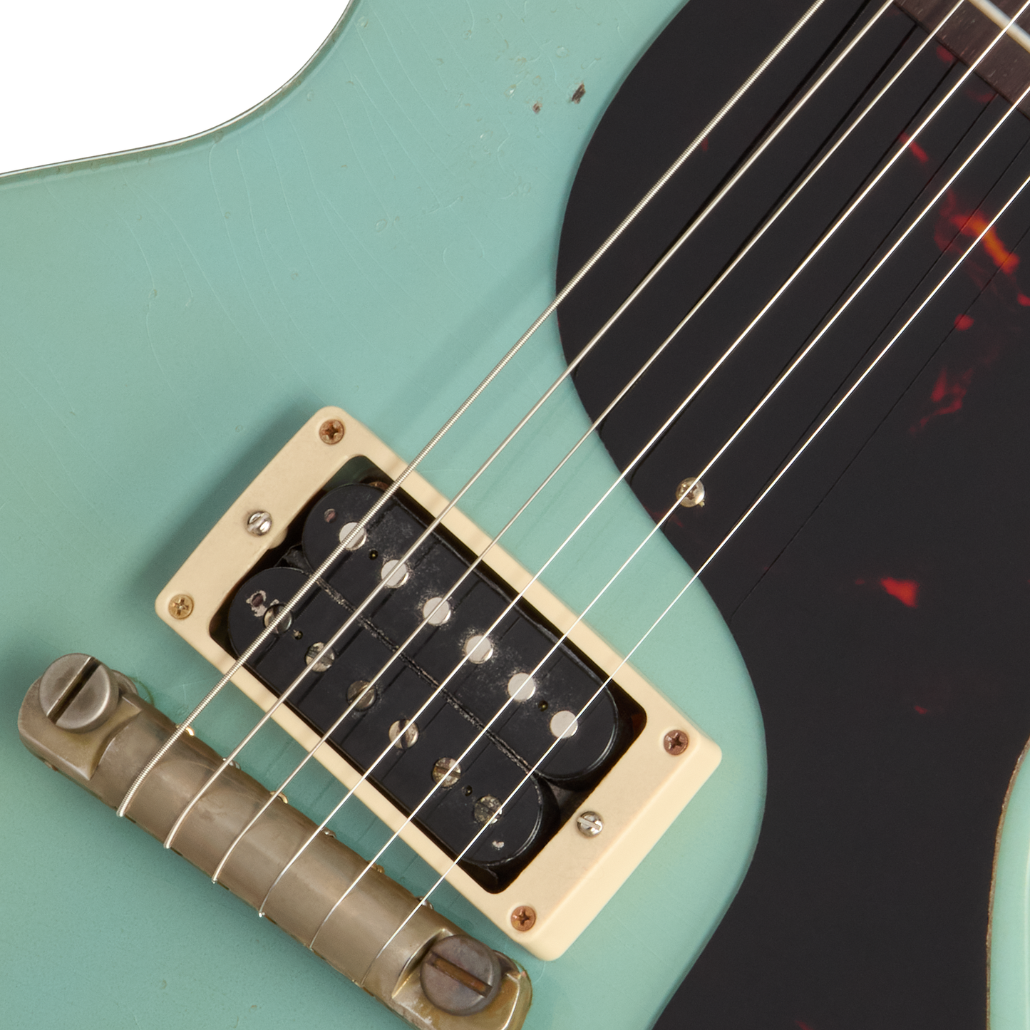 Gibson Custom 1958 Les Paul Junior Reissue, Heavy Aged, Maui Blue Electric Guitar Gibson Custom
