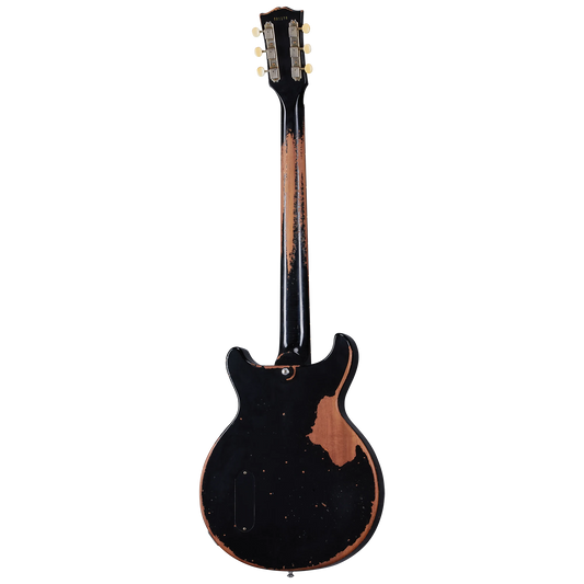 Gibson Custom 1960 Les Paul Junior Double Cut Reissue, Ultra Heavy Aged, Ebony Electric Guitar Gibson Custom