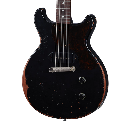 Gibson Custom 1960 Les Paul Junior Double Cut Reissue, Ultra Heavy Aged, Ebony Electric Guitar Gibson Custom