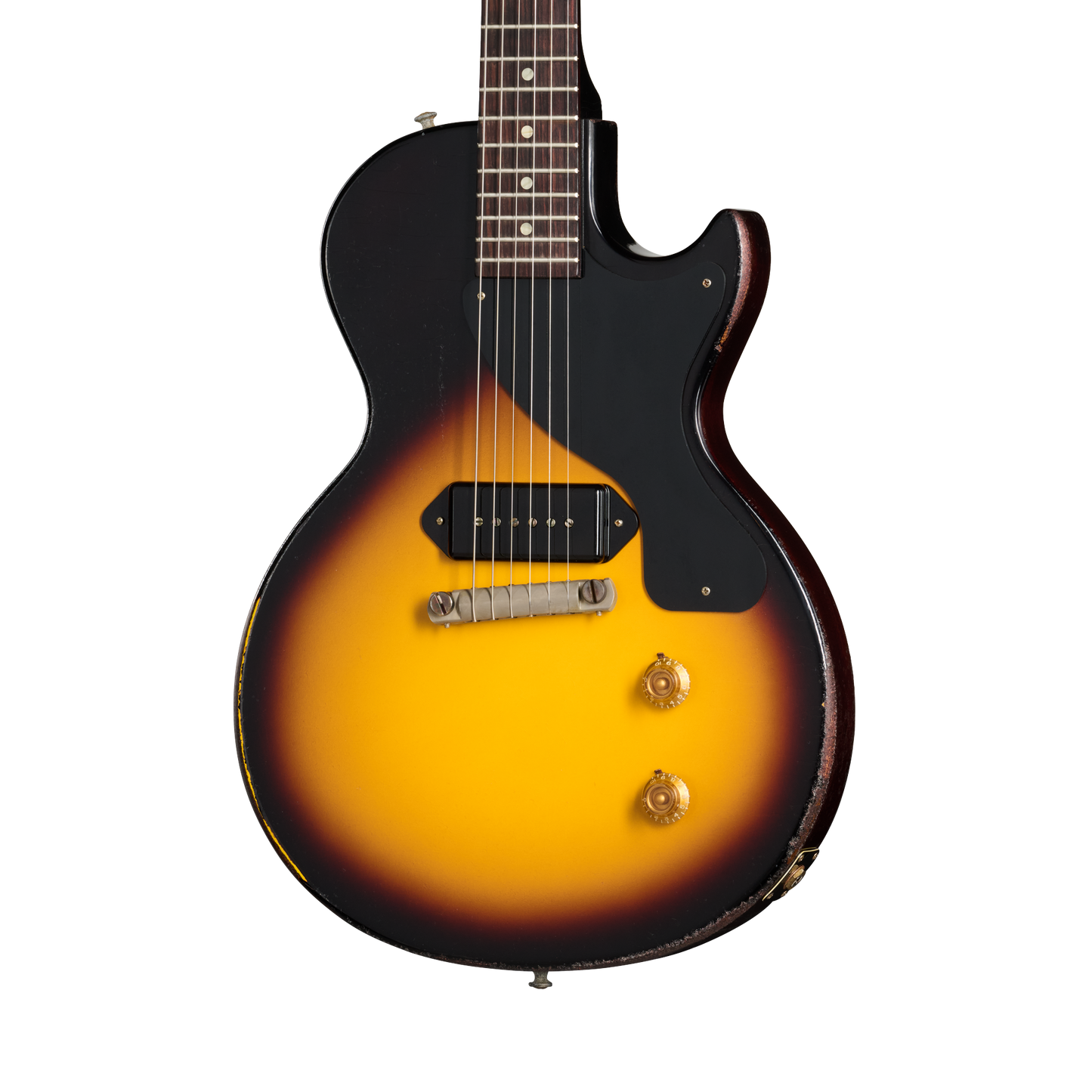 Gibson Custom 1957 Les Paul Junior Reissue, Heavy Aged, Vintage Sunburst Electric Guitar Gibson Custom