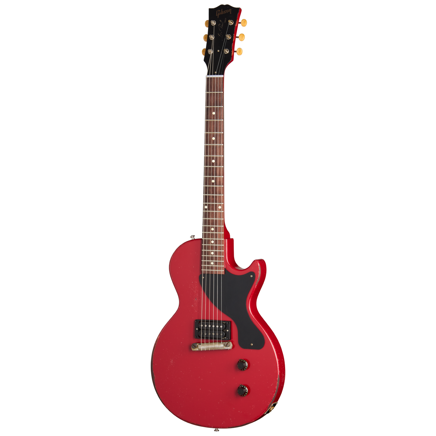 Gibson Custom 1957 Les Paul Junior Single Cut Reissue, Heavy Aged, Cardinal Red Electric Guitar Gibson Custom