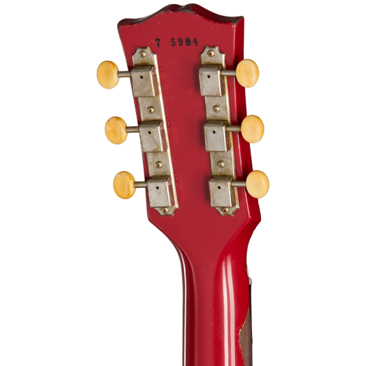 Gibson Custom 1957 Les Paul Junior Single Cut Reissue, Heavy Aged, Cardinal Red Electric Guitar Gibson Custom