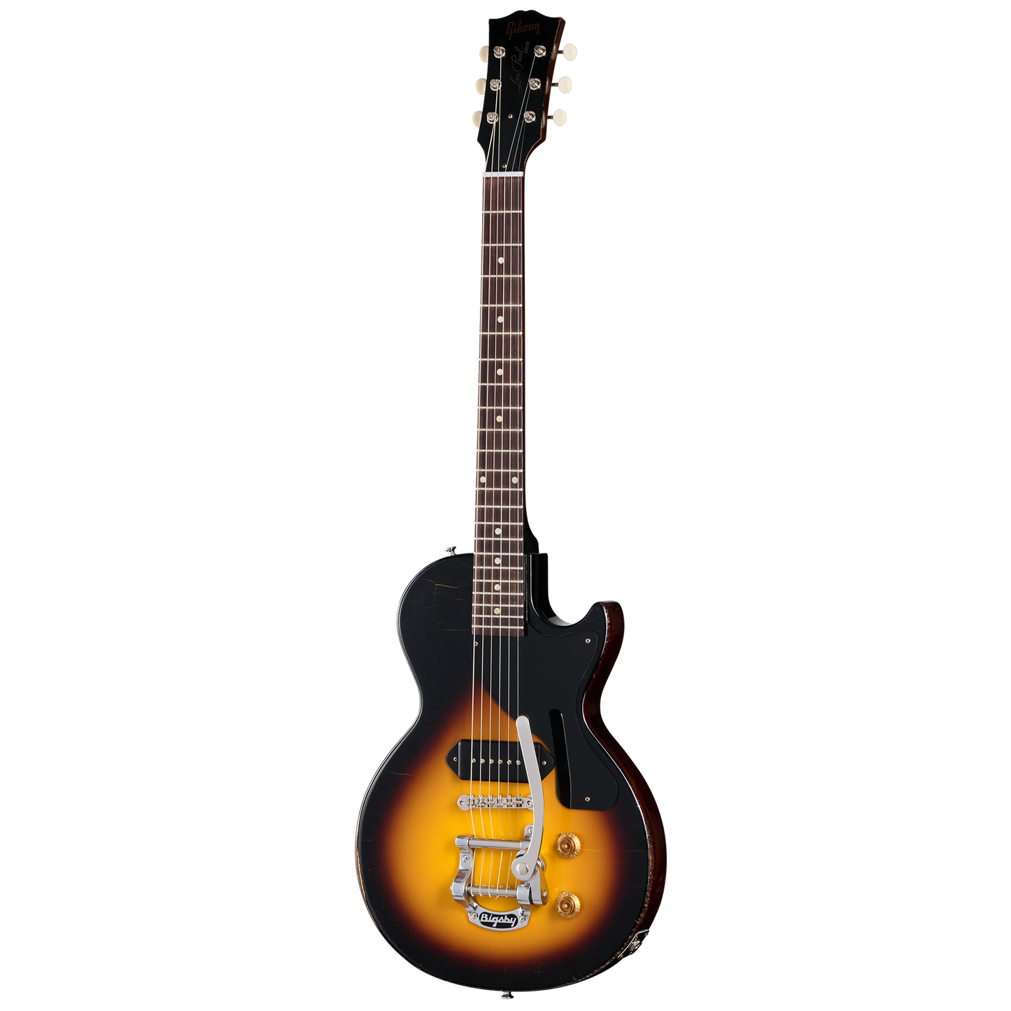 Gibson Custom 1957 Les Paul Junior Reissue with Bigsby, Light Aged, Vintage Sunburst Electric Guitar Gibson Custom
