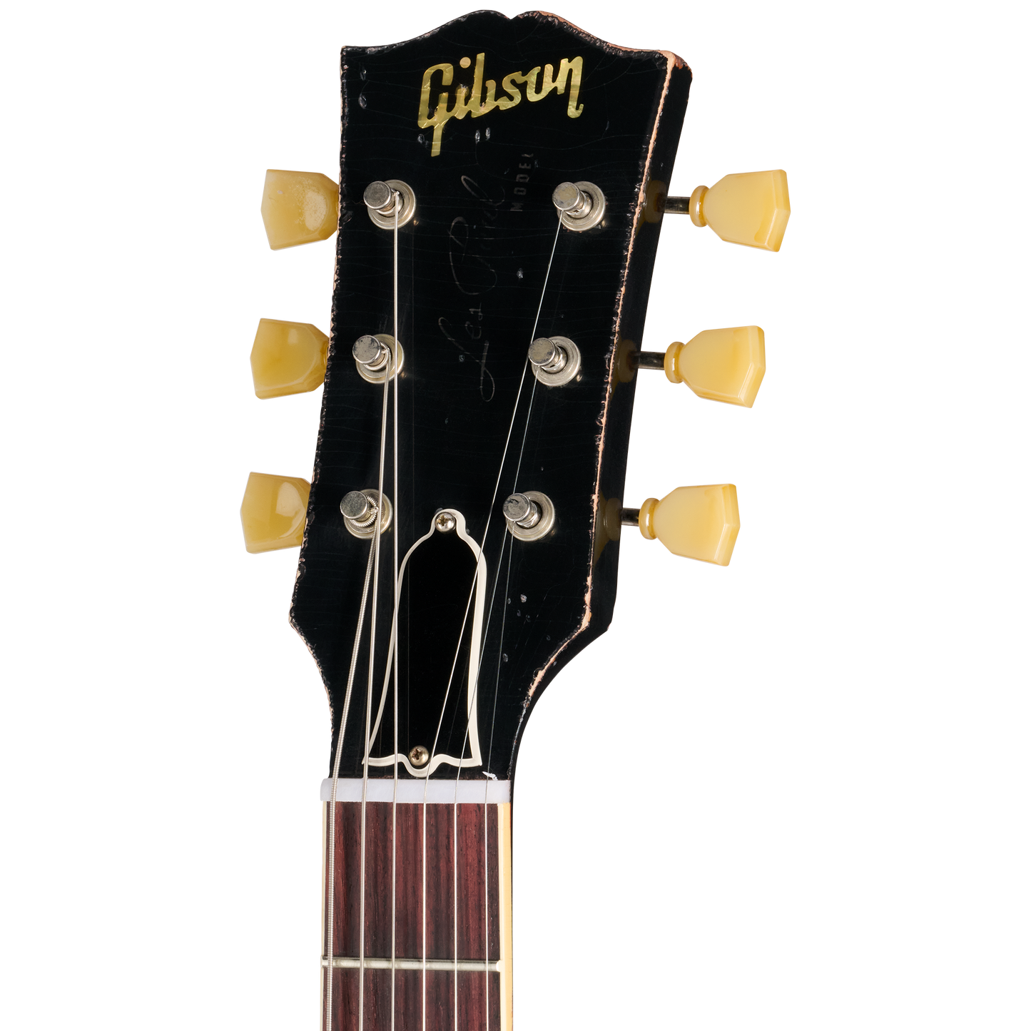 Gibson Custom 1957 Les Paul Standard Reissue, Ultra Heavy Aged, Ebony Over Goldtop Electric Guitar Gibson Custom