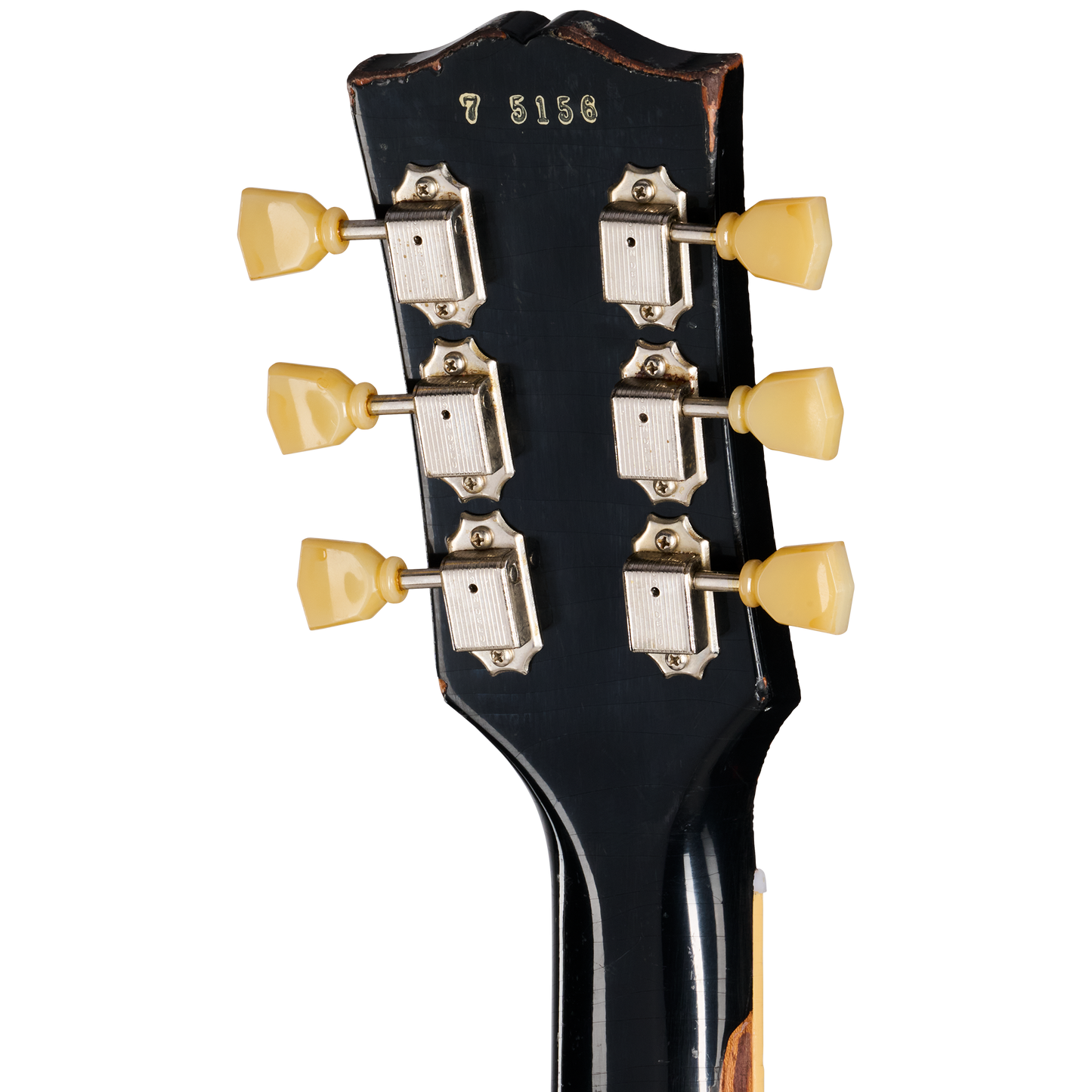 Gibson Custom 1957 Les Paul Standard Reissue, Ultra Heavy Aged, Ebony Over Goldtop Electric Guitar Gibson Custom