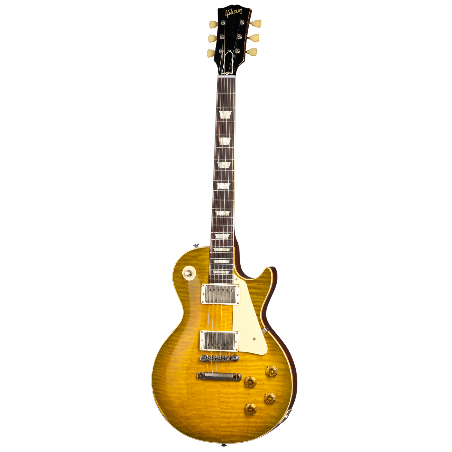Gibson Custom 1959 Les Paul Standard Reissue, Heavy Aged, Green Lemon Fade Electric Guitar Gibson Custom
