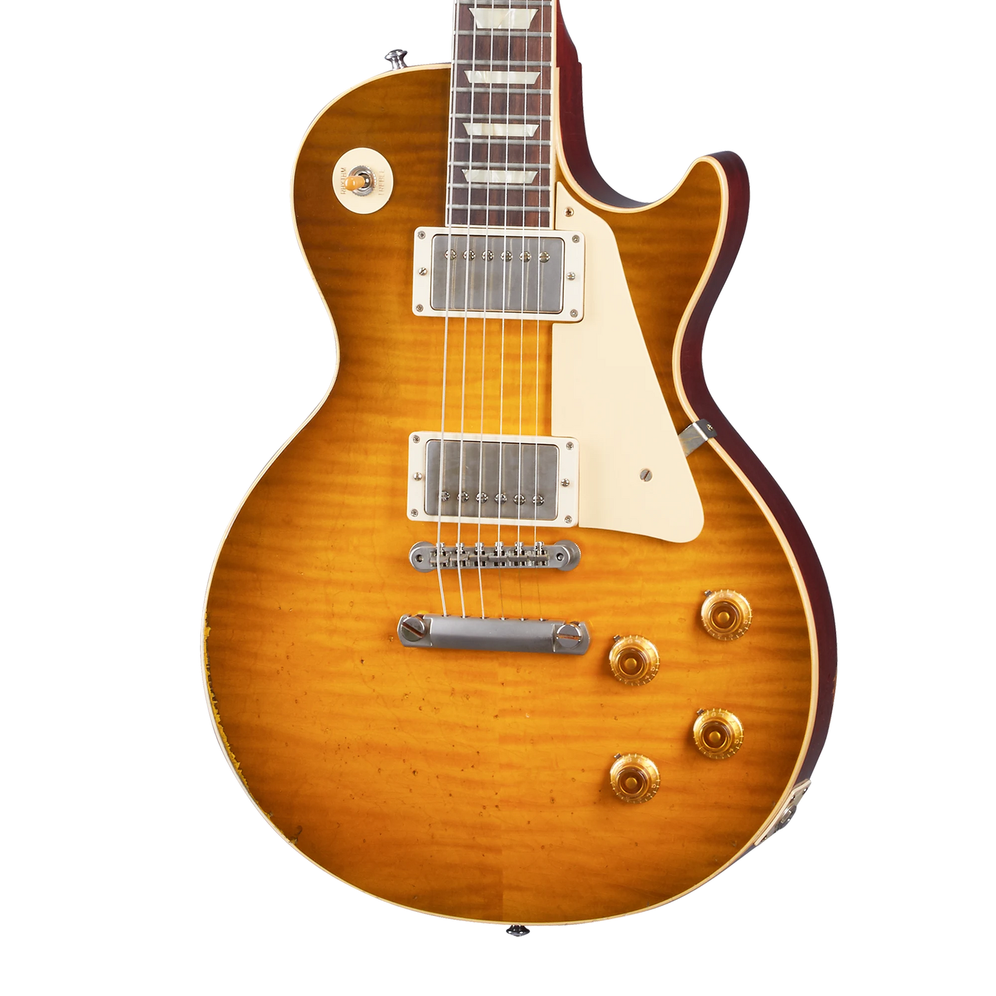 Gibson Custom 1959 Les Paul Standard Reissue, Heavy Aged, Golden Poppy Burst Electric Guitar Gibson Custom