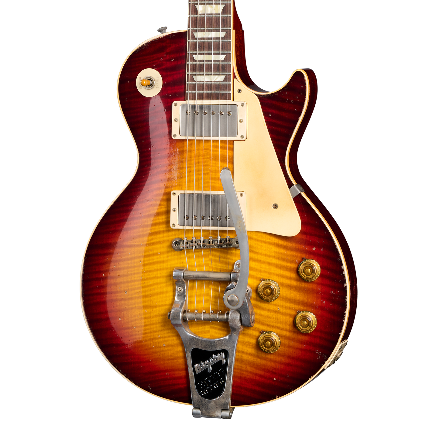 Gibson Custom 1959 Les Paul Standard Reissue Limited Edition Murphy Lab Aged With Brazilian Rosewood, Tom's Tri-Burst Electric Guitar Gibson Custom