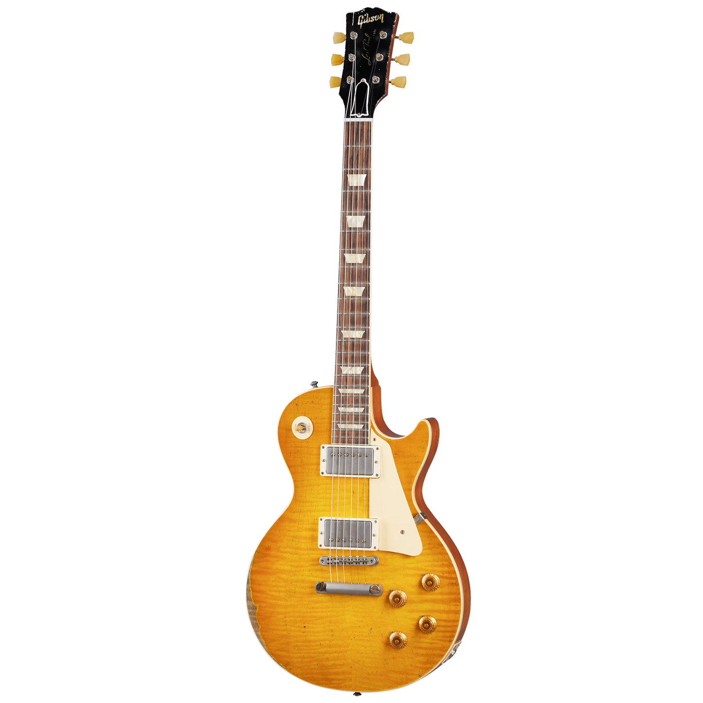 Gibson Custom 1959 Les Paul Standard Reissue, Ultra Heavy Aged, Lemon Burst Electric Guitar Gibson Custom