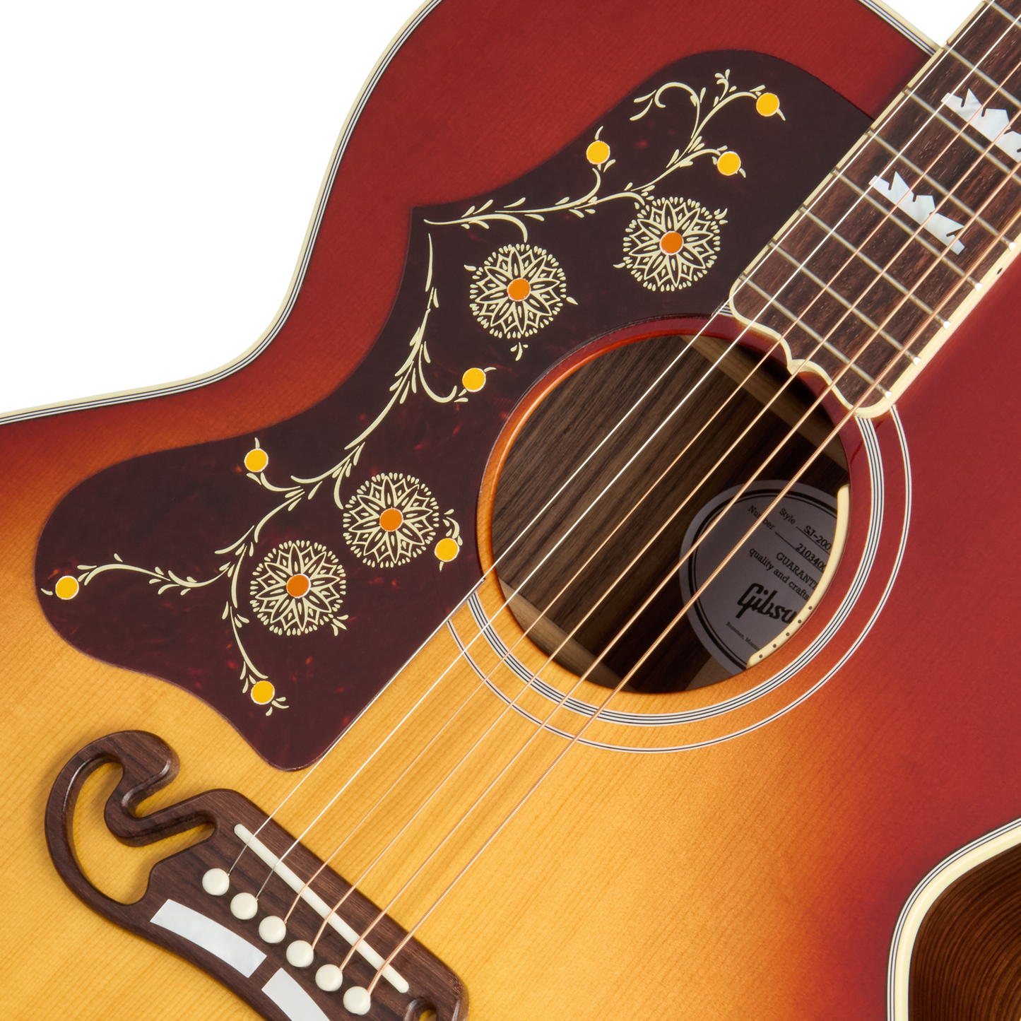 Gibson SJ-200 Standard Rosewood, Left-Handed, Rosewood Burst Acoustic Guitar Gibson