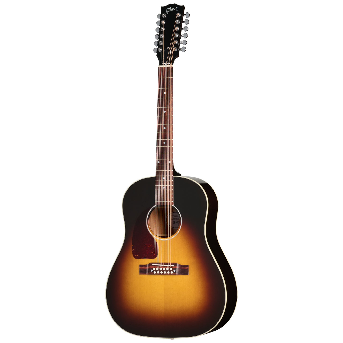 Gibson J-45 Standard 12-String, Left-Handed, Vintage Sunburst Acoustic Guitar Gibson