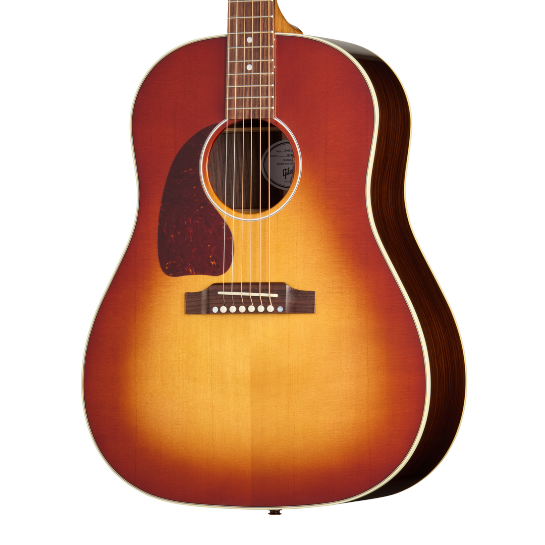 Gibson J-45 Standard Rosewood, Left-Handed, Rosewood Burst Acoustic Guitar Gibson